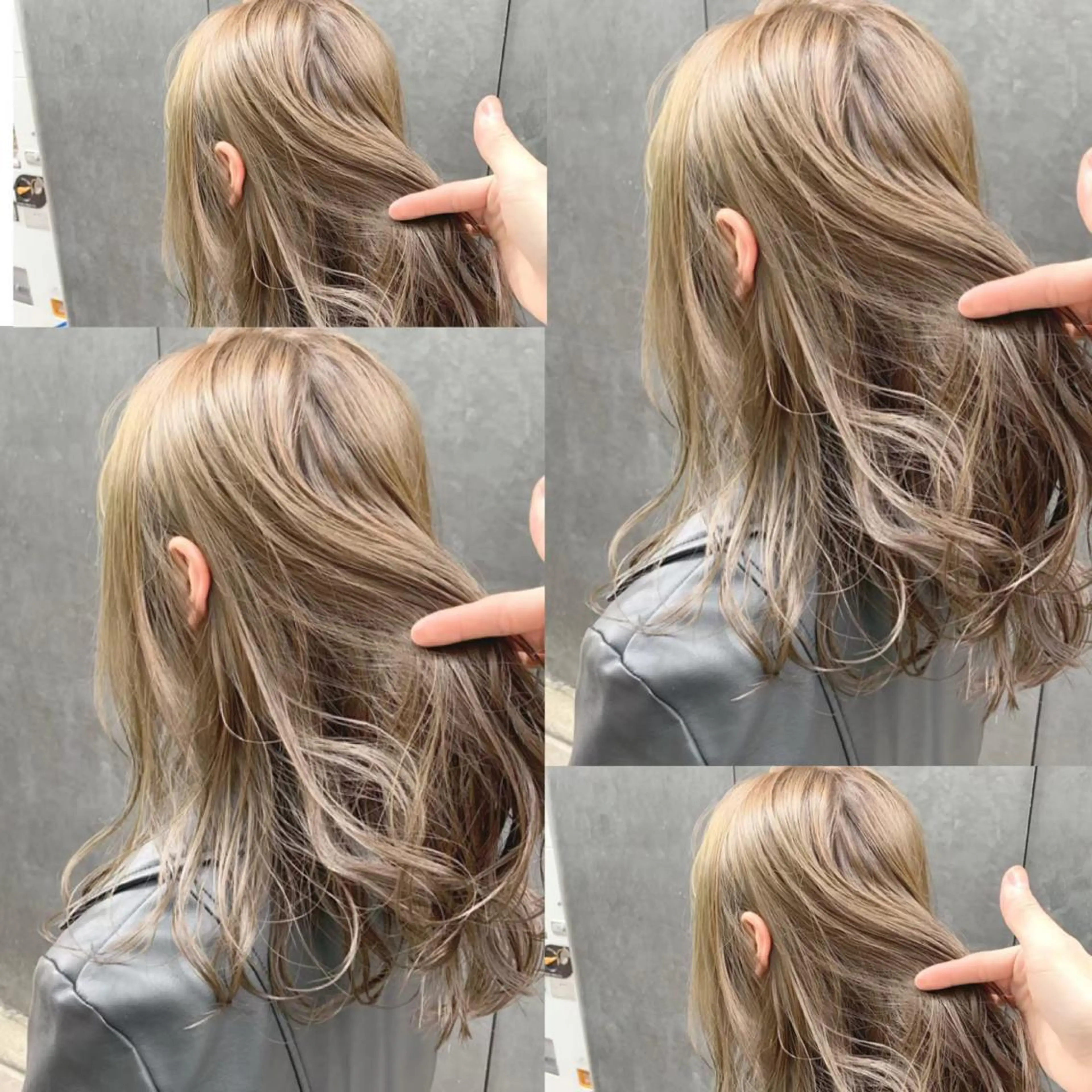 セミロング 透明感♡グレージュ ♡ミルクティー♡のヘアスタイル