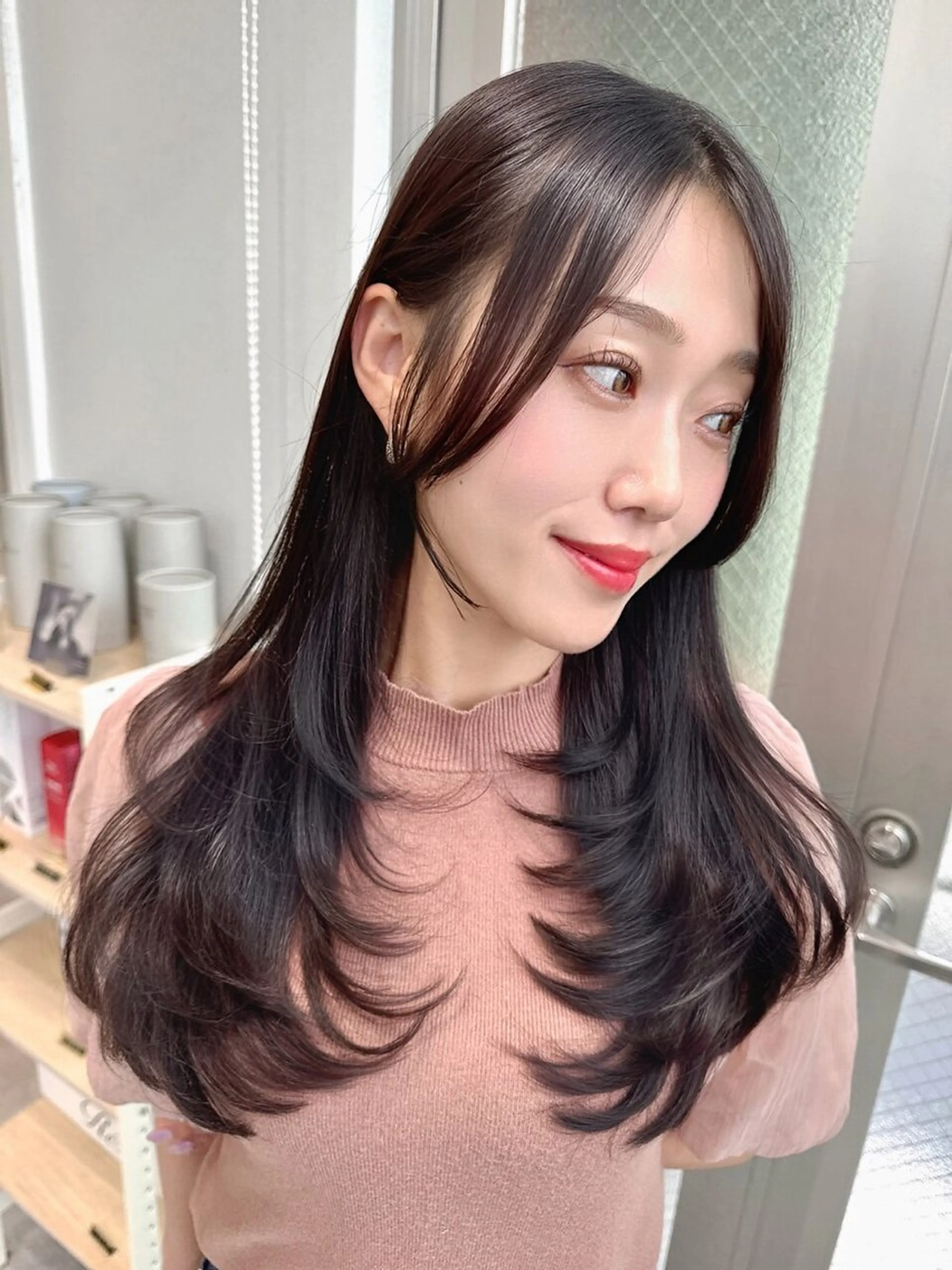 ロング カット ヘアカラー トリートメント 透明感カラー×髪質 とぅるん艶・猿渡のヘアスタイル