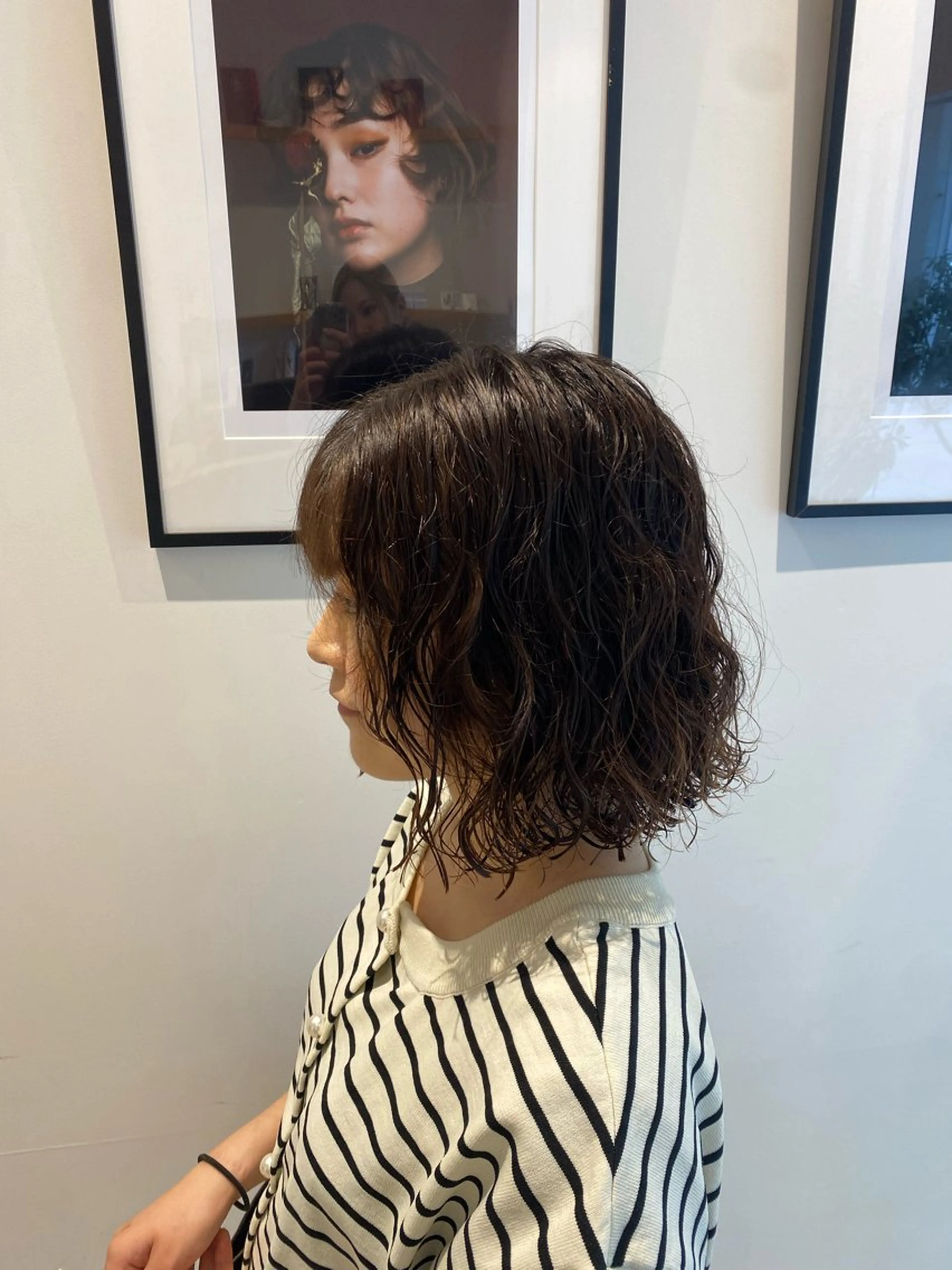 ミディアム カット パーマ CYAN.矢場町店所属・三代 ゆりあのヘアスタイル