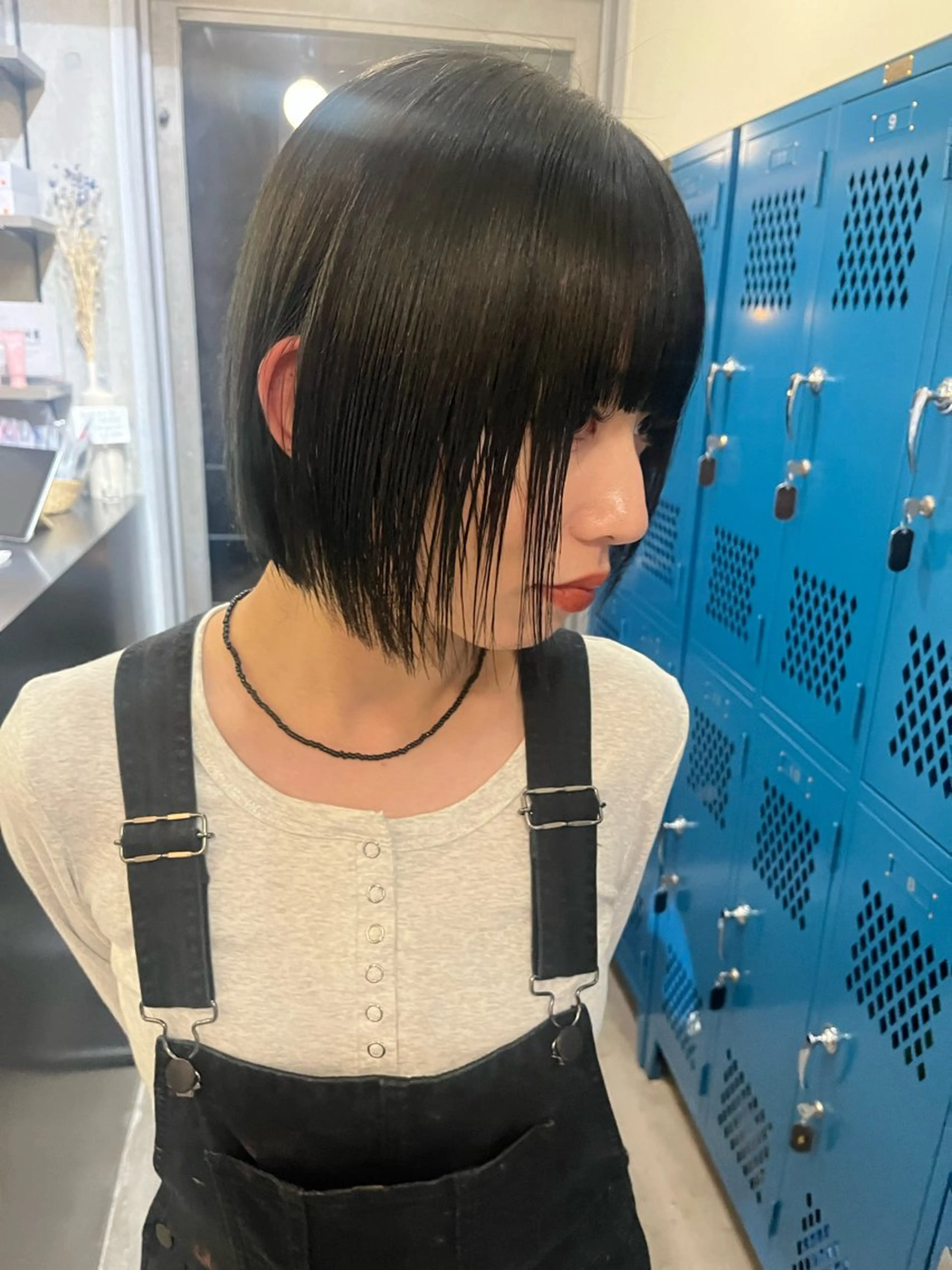 ショート カラー 黒髪 ヘアカラー 韓国ヘア・ 艶カラーさおり💟のヘアスタイル