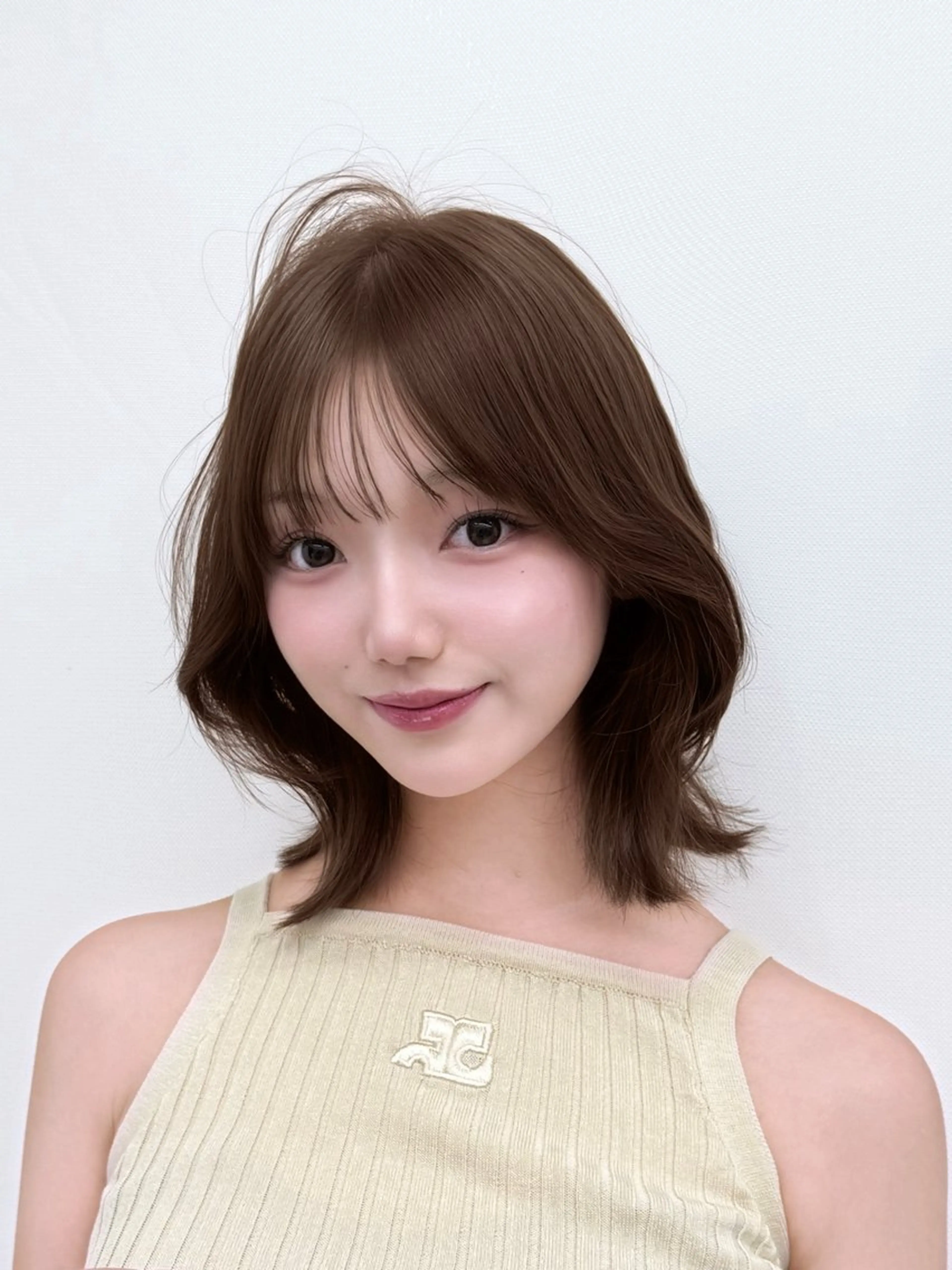 ショート カラー ボブ 韓国ガーリーヘア🎀 Sayaka🤍のヘアスタイル