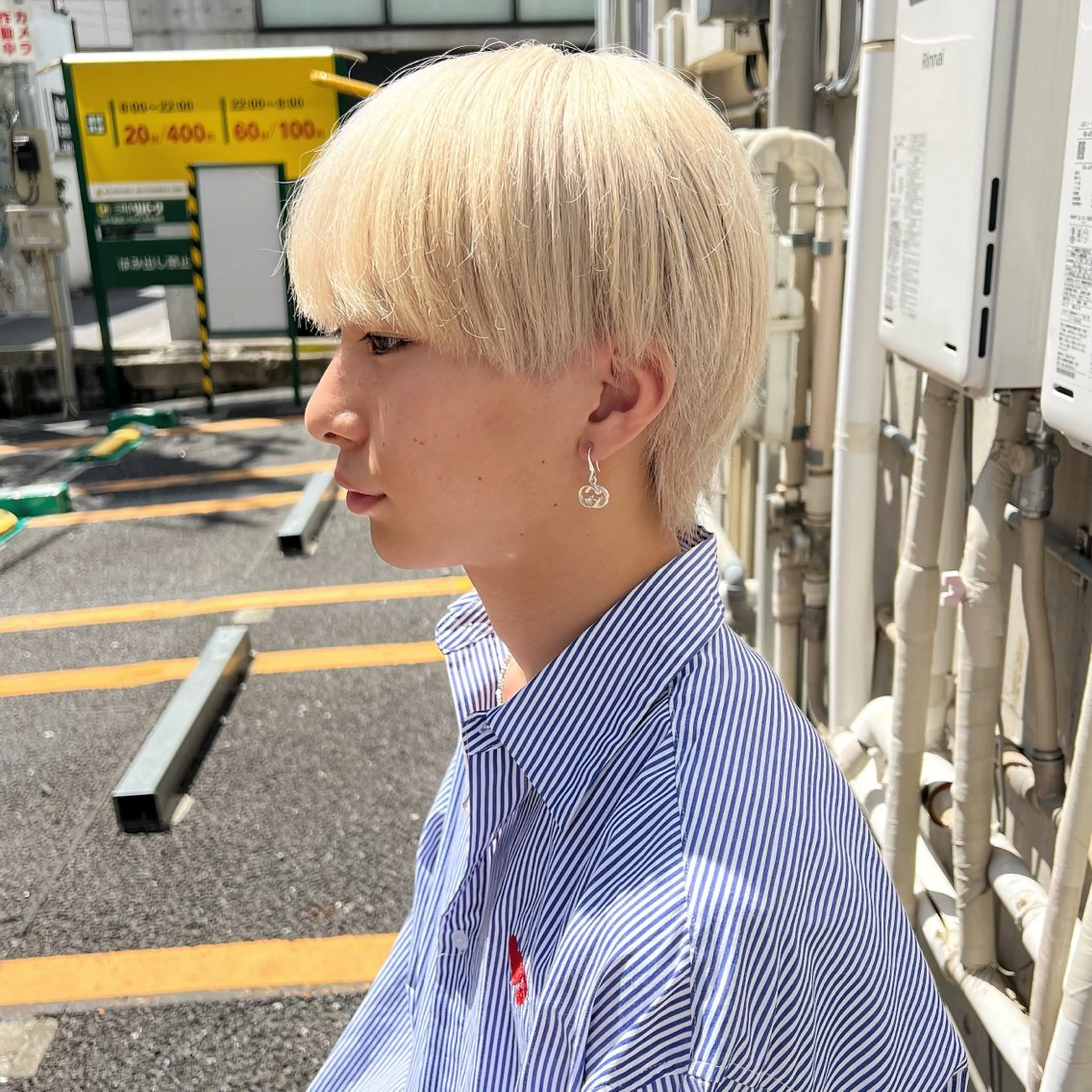 メンズ メンズブリーチ カット ヘアカラー トリートメント メンズ特化/パーマ/ ハイライト/竜成のヘアスタイル