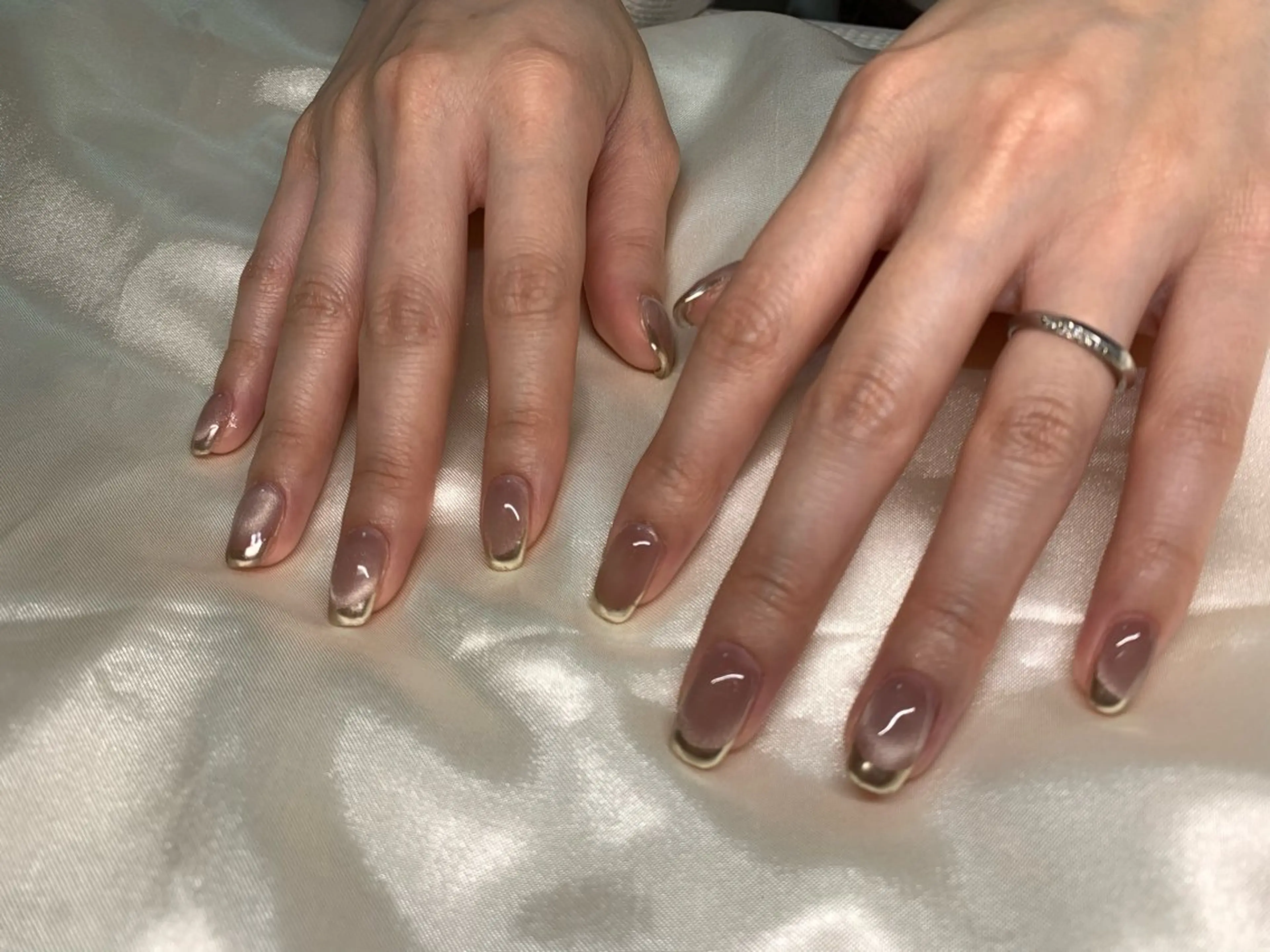 ネイル フレンチネイル ミラーネイル ハンドネイル ANA.CHUO NAILSのネイルデザイン