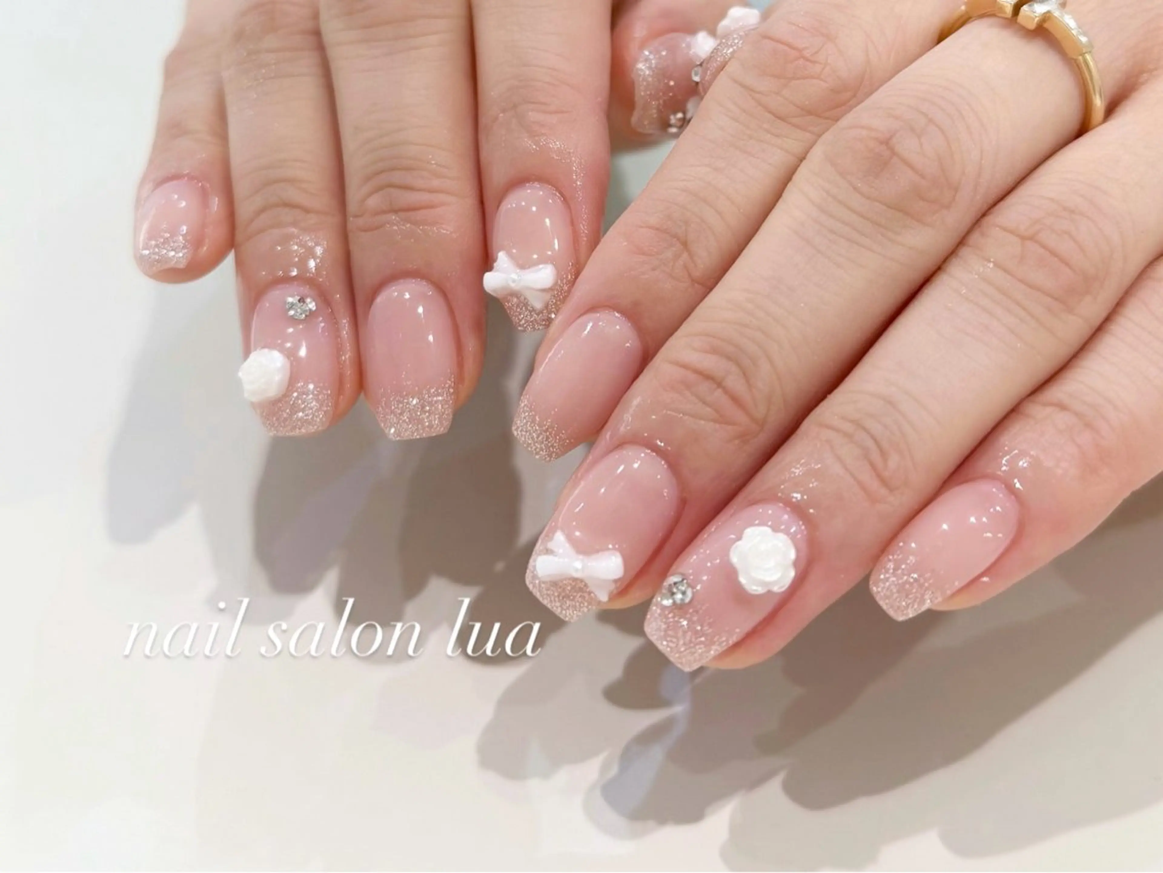 ネイル ジェルネイル 韓国ネイル オフィスネイル パラジェル ワンホンネイル Nail Salon LUA所属・大矢 亜美のネイルデザイン