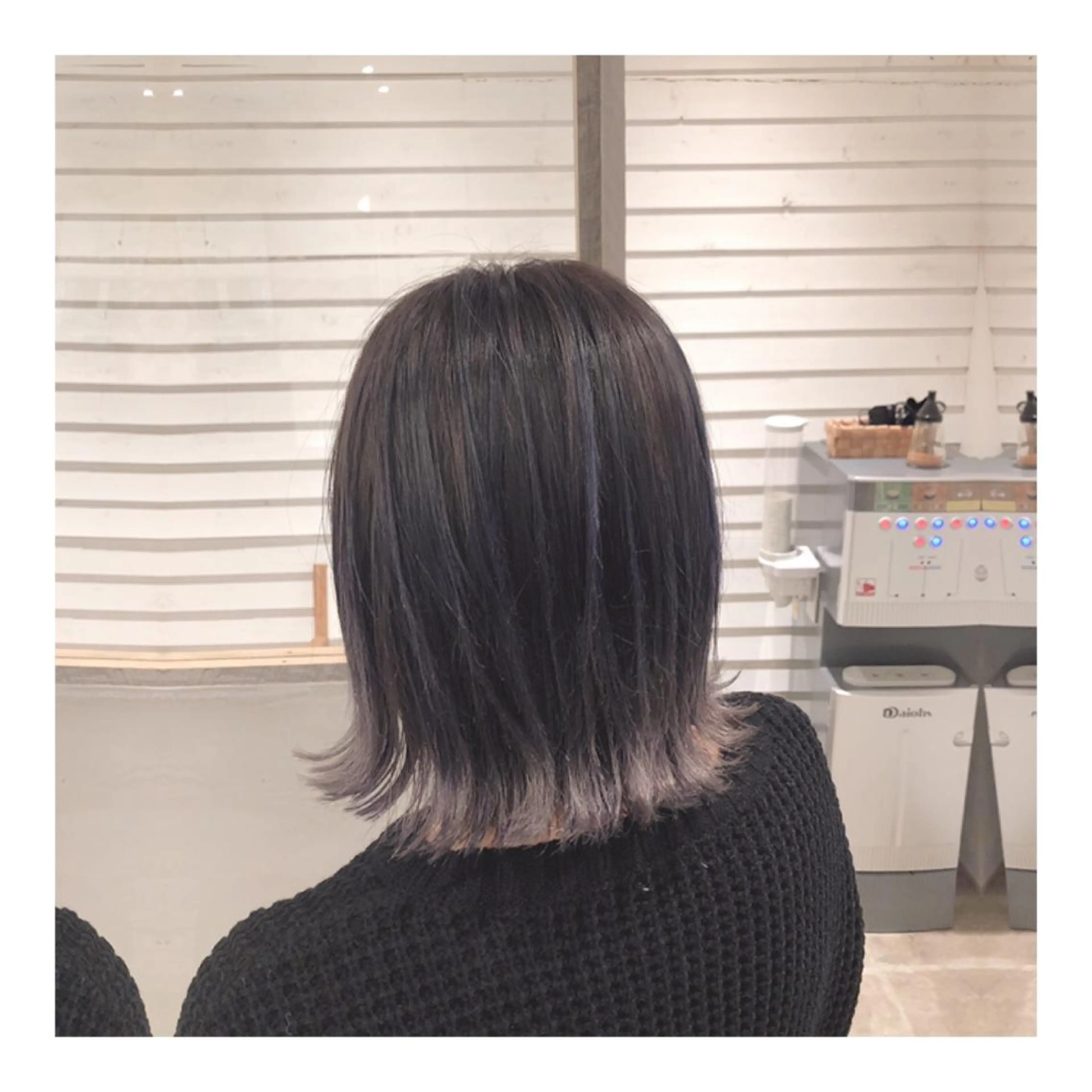 ミディアム カラー ブルーカラー ブルージュ 透明感カラー Mood hair salon所属・髪質改善.縮毛矯正 ×韓国ヘアyukiのヘアスタイル