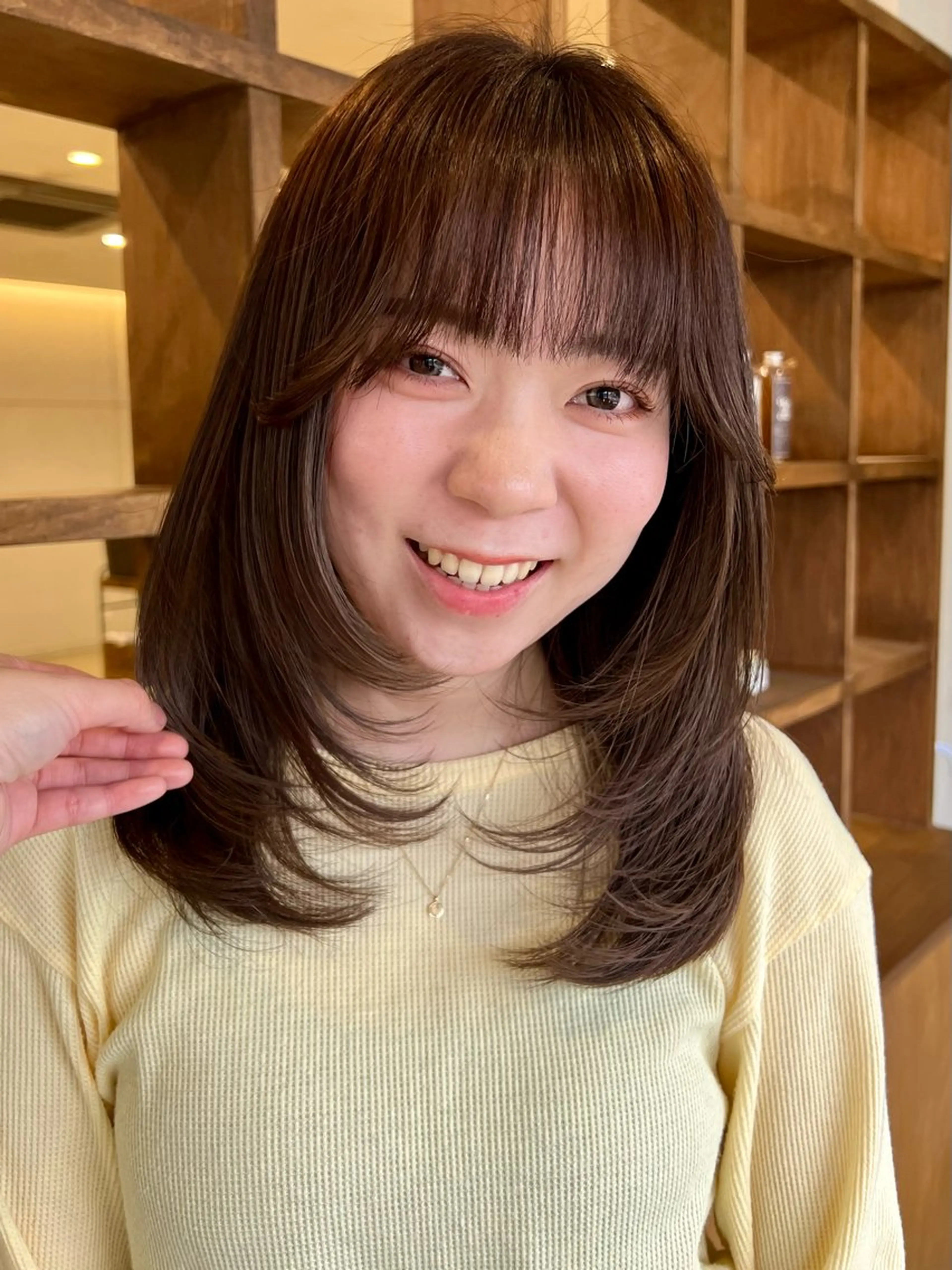 ミディアム カラー カット ヘアカラー カノエ下関熊野店 /ヒロコのヘアスタイル