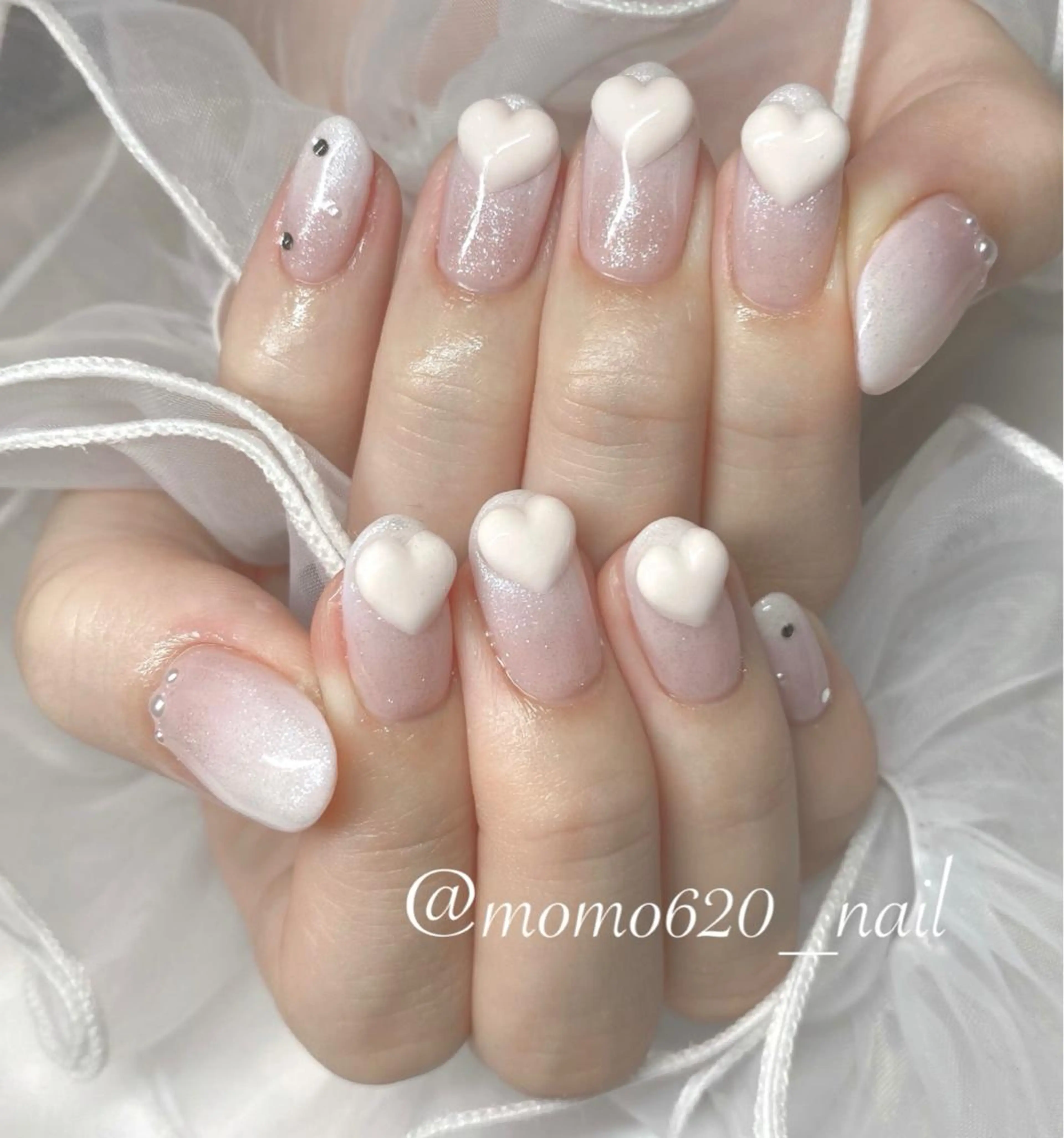 ネイル ハート nailsalon moca 堀江店所属・moca堀江店 momokaのネイルデザイン