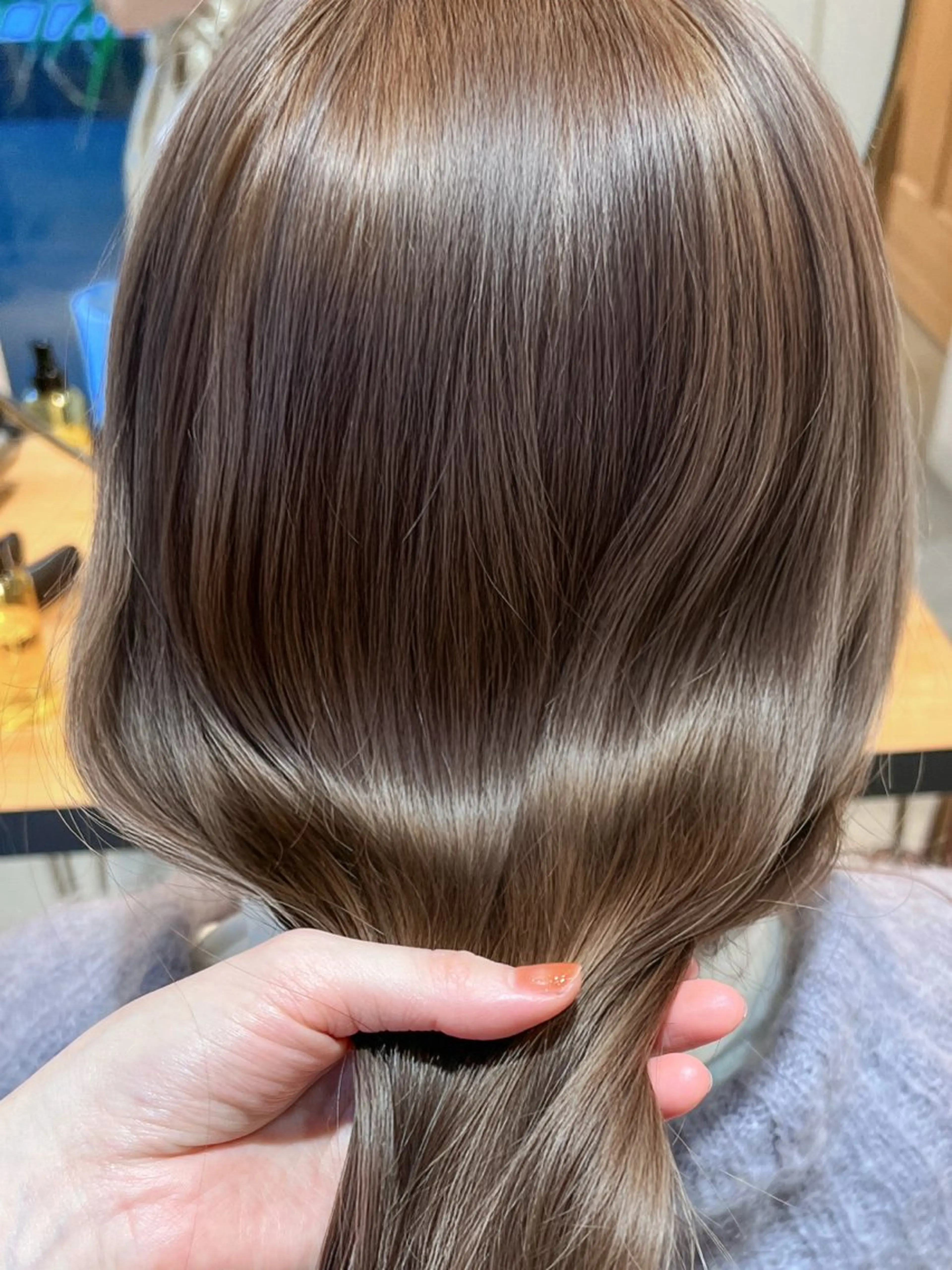 セミロング 髪質改善 カット ヘアカラー 縮毛矯正 髪質改善/透明感カラ ー🫧mizukiのヘアスタイル