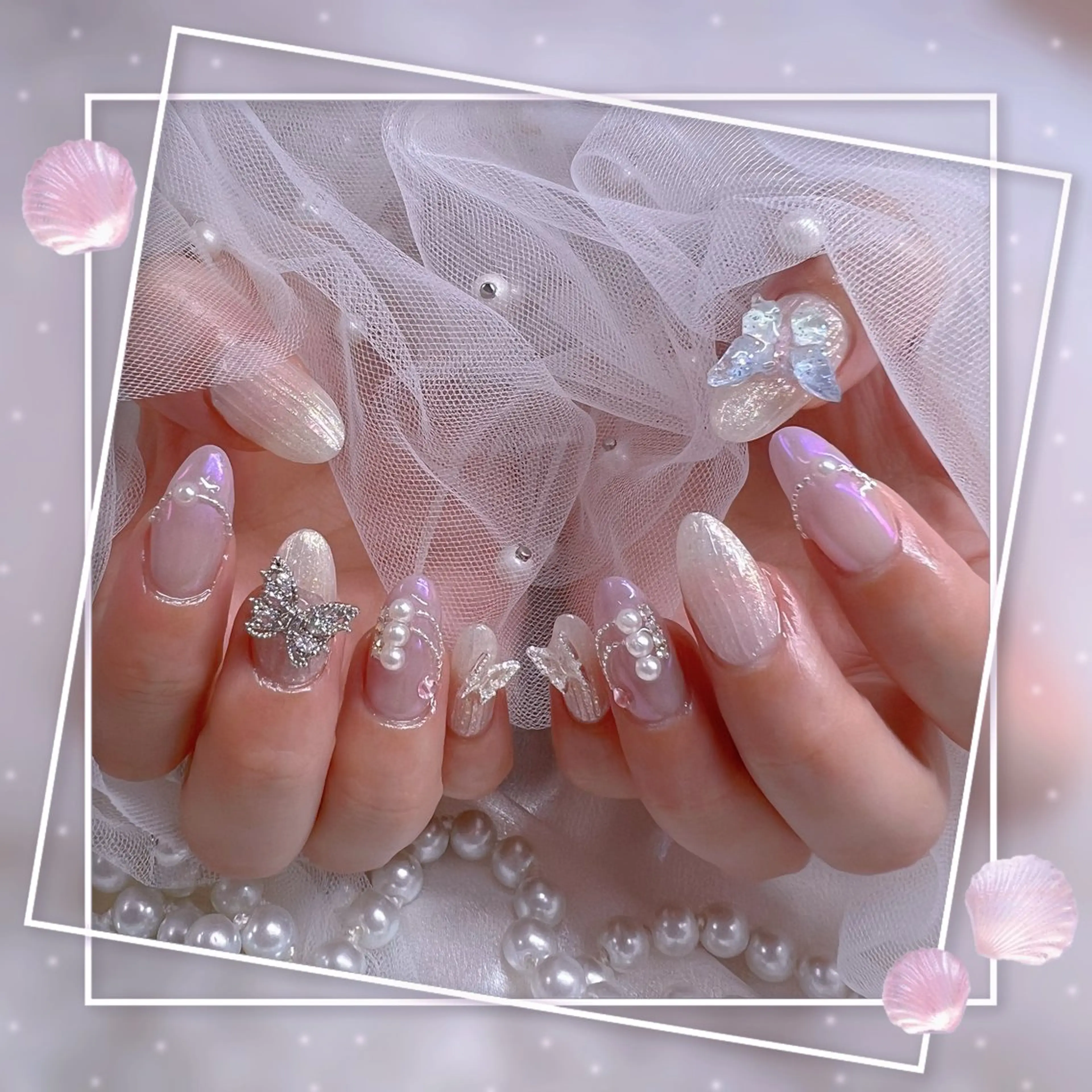 ネイル グラデーション マグネットネイル ピンク ワンホンネイル ハンドネイル Chill Nailsalonのネイルデザイン