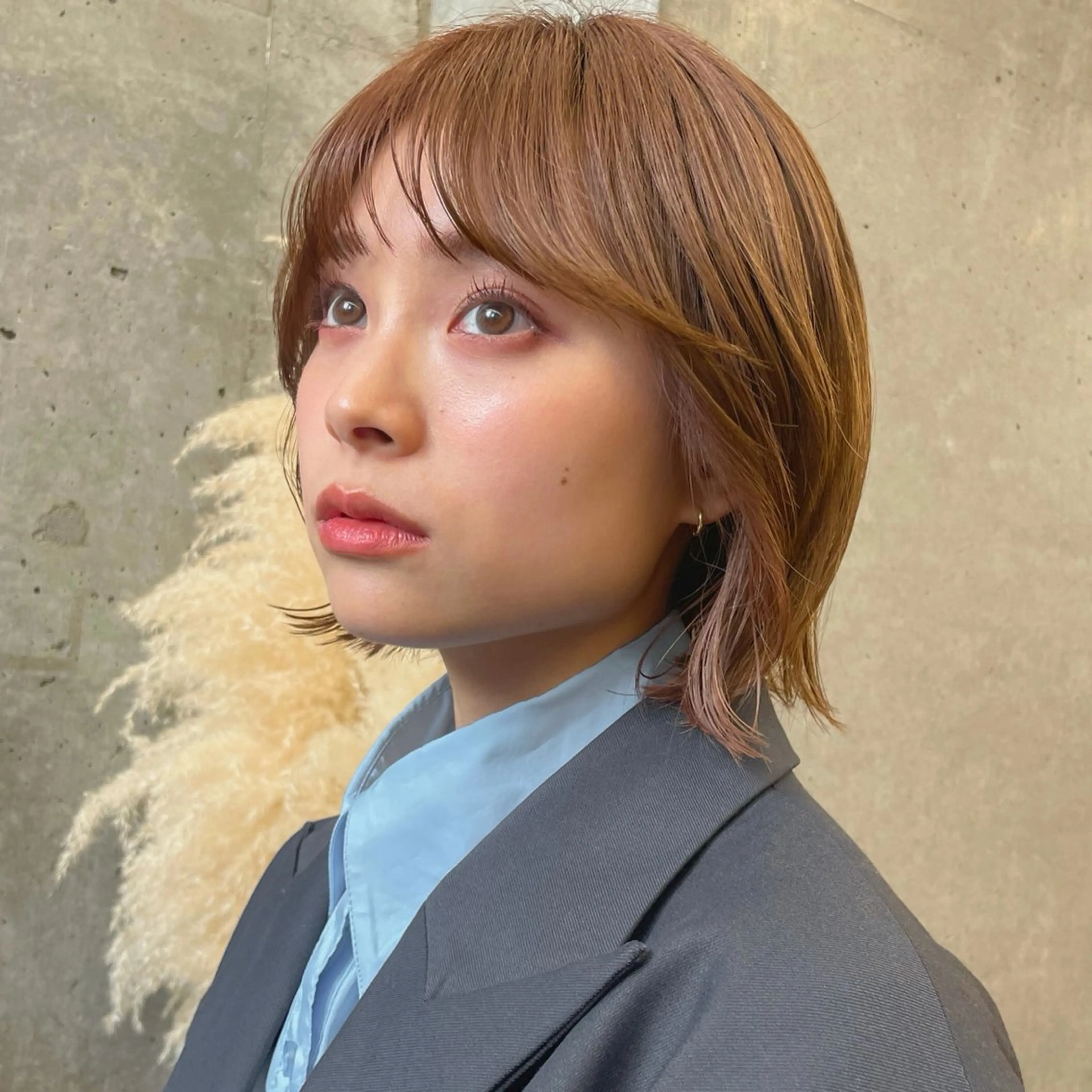 ミディアム カラー ブリーチ/暖色/ ダブルカラー/ゆきなのヘアスタイル