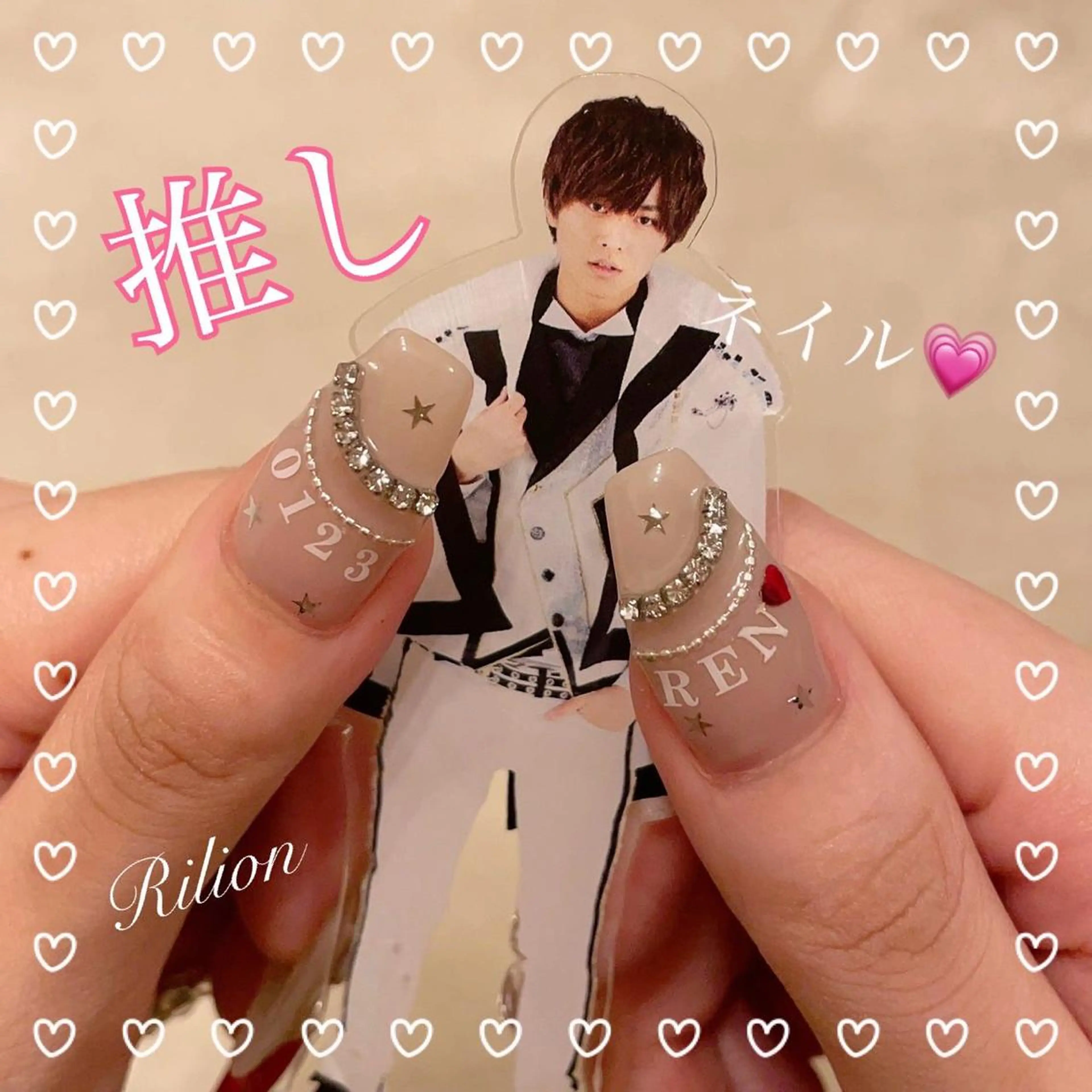 ネイル ワンホンネイル ハンドネイル RiLion💗 Risa🦋💜のネイルデザイン
