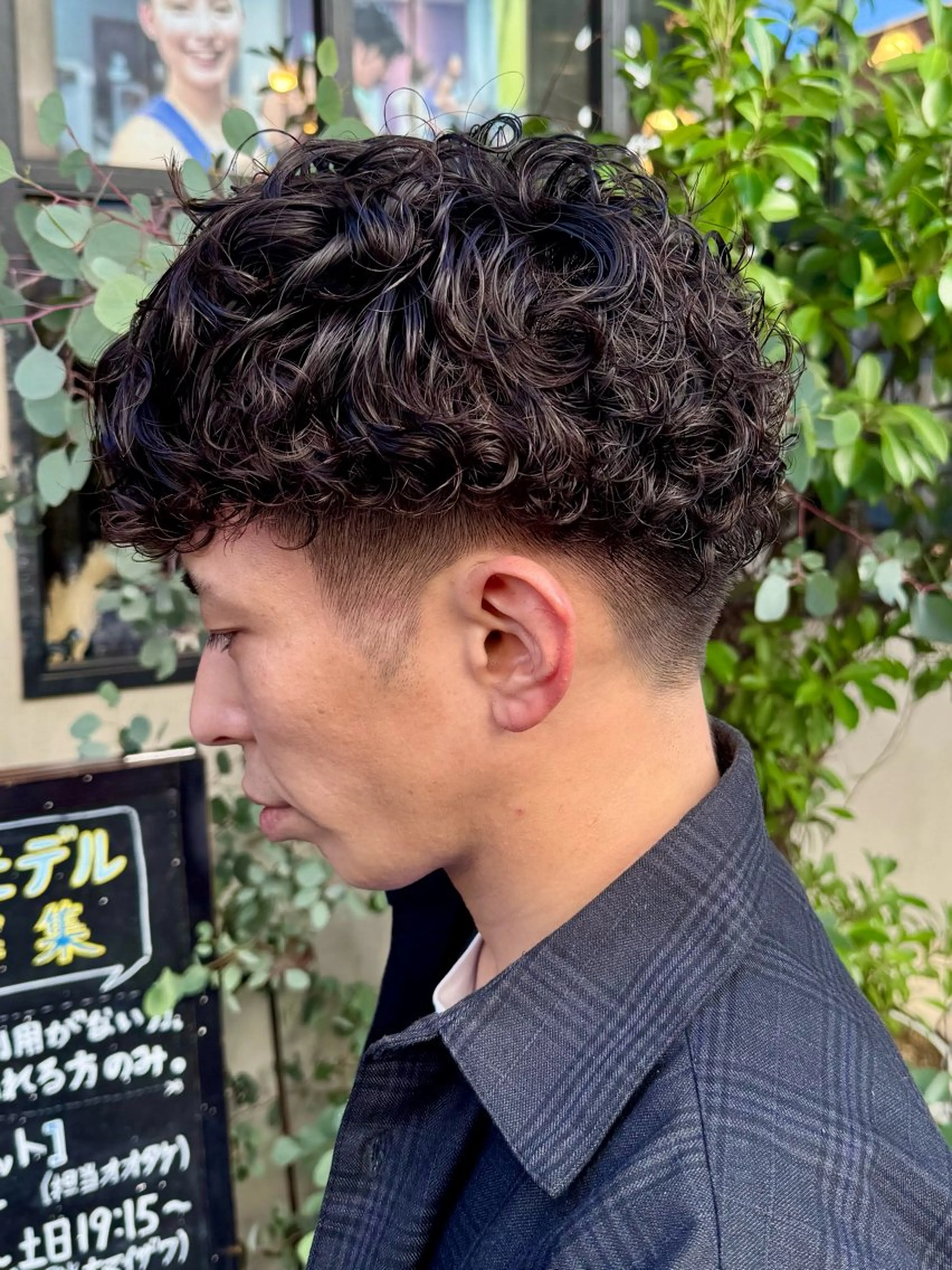 ショート メンズ メンズパーマ プードルパーマ プードルパーマ カット パーマ 【扉gate】野崎 英幸のヘアスタイル