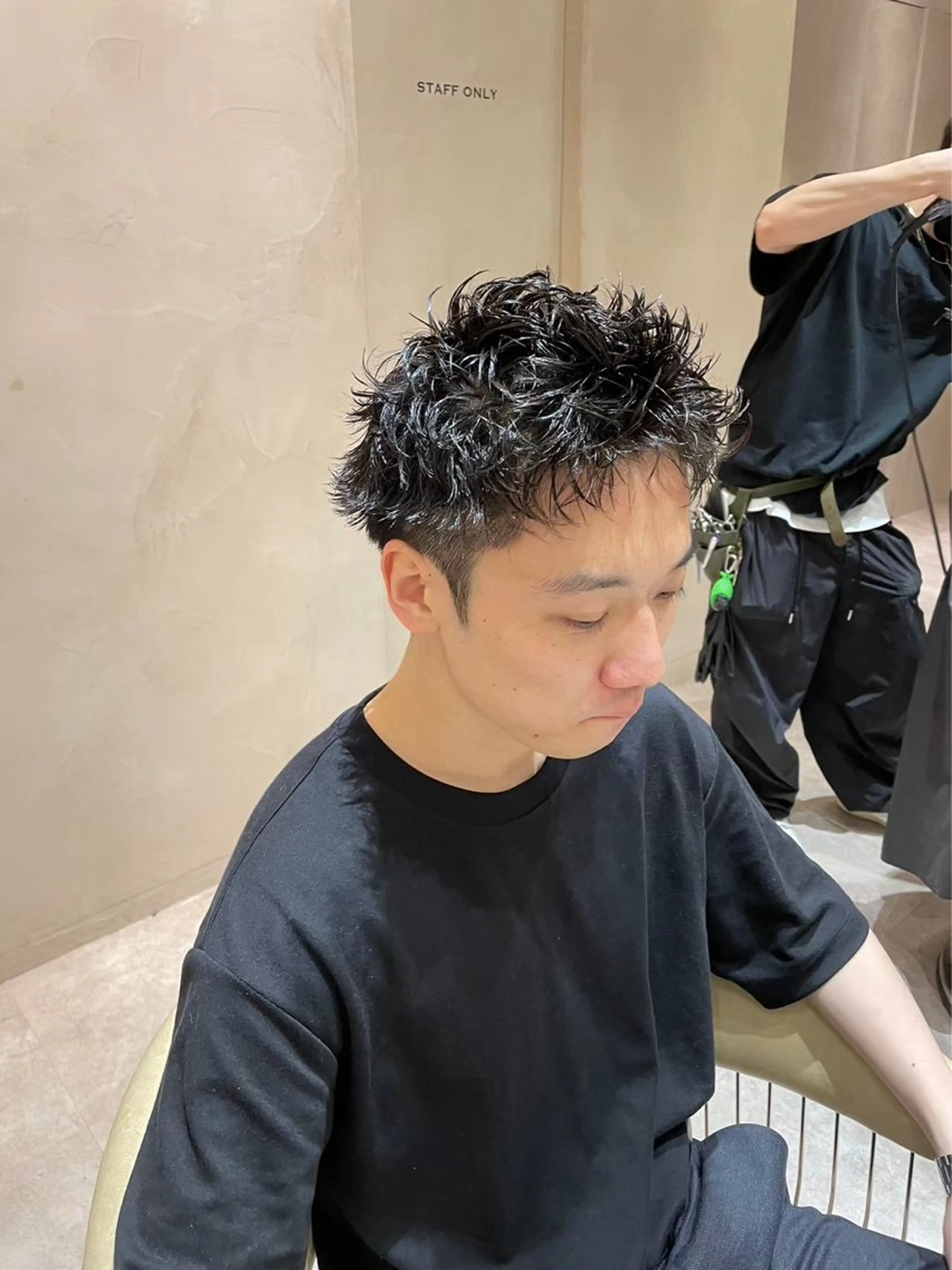 ショート パーマ メンズ heavenly by HAVANA新宿所属・メンズショート/ピン パーマ/新宿/フウガのヘアスタイル