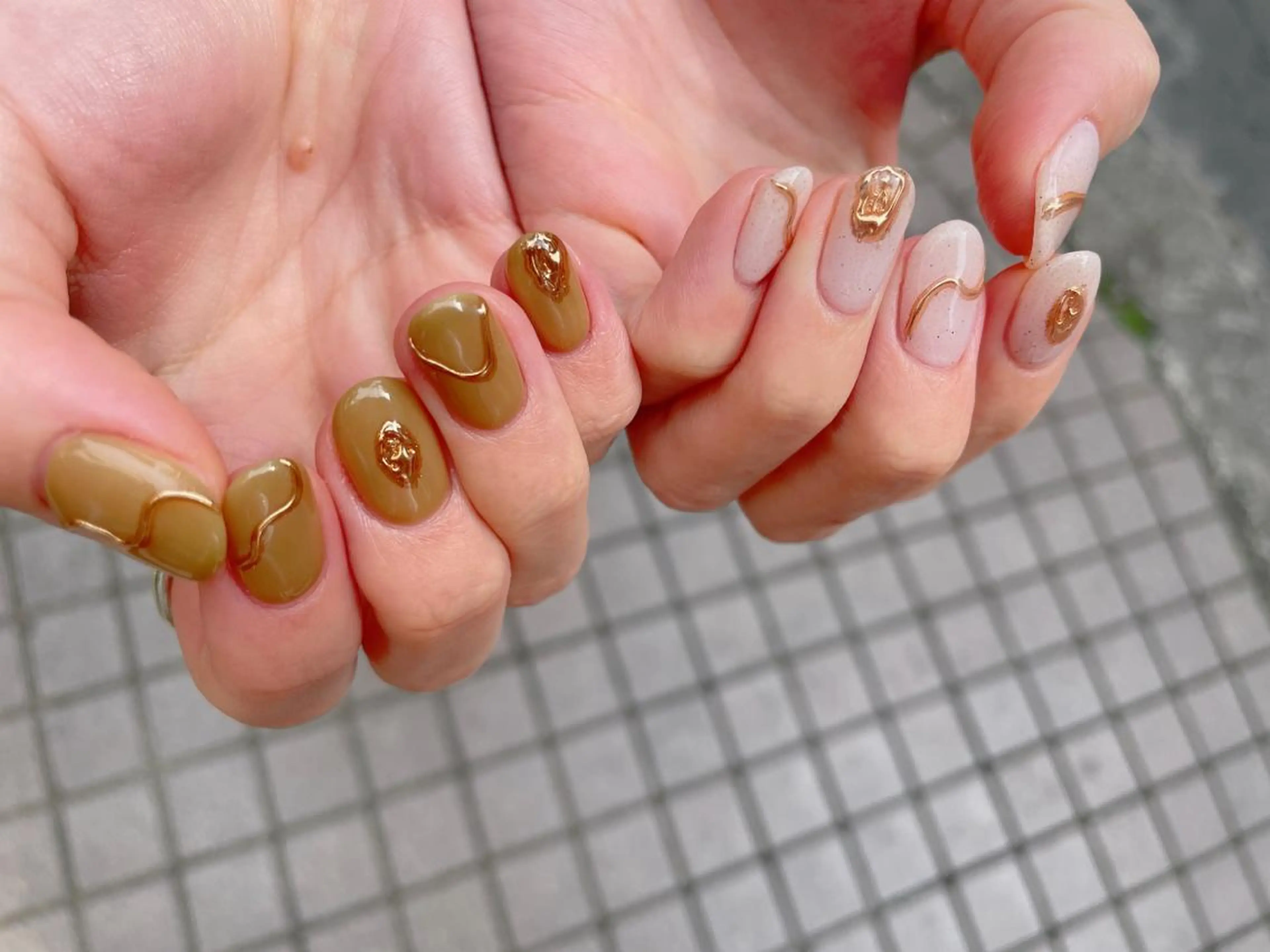ネイル オーロラネイル 桜ネイル フラワーネイル フットネイル マグネットネイル nailroom  OHANA所属・nailroom OHANA🌴のネイルデザイン