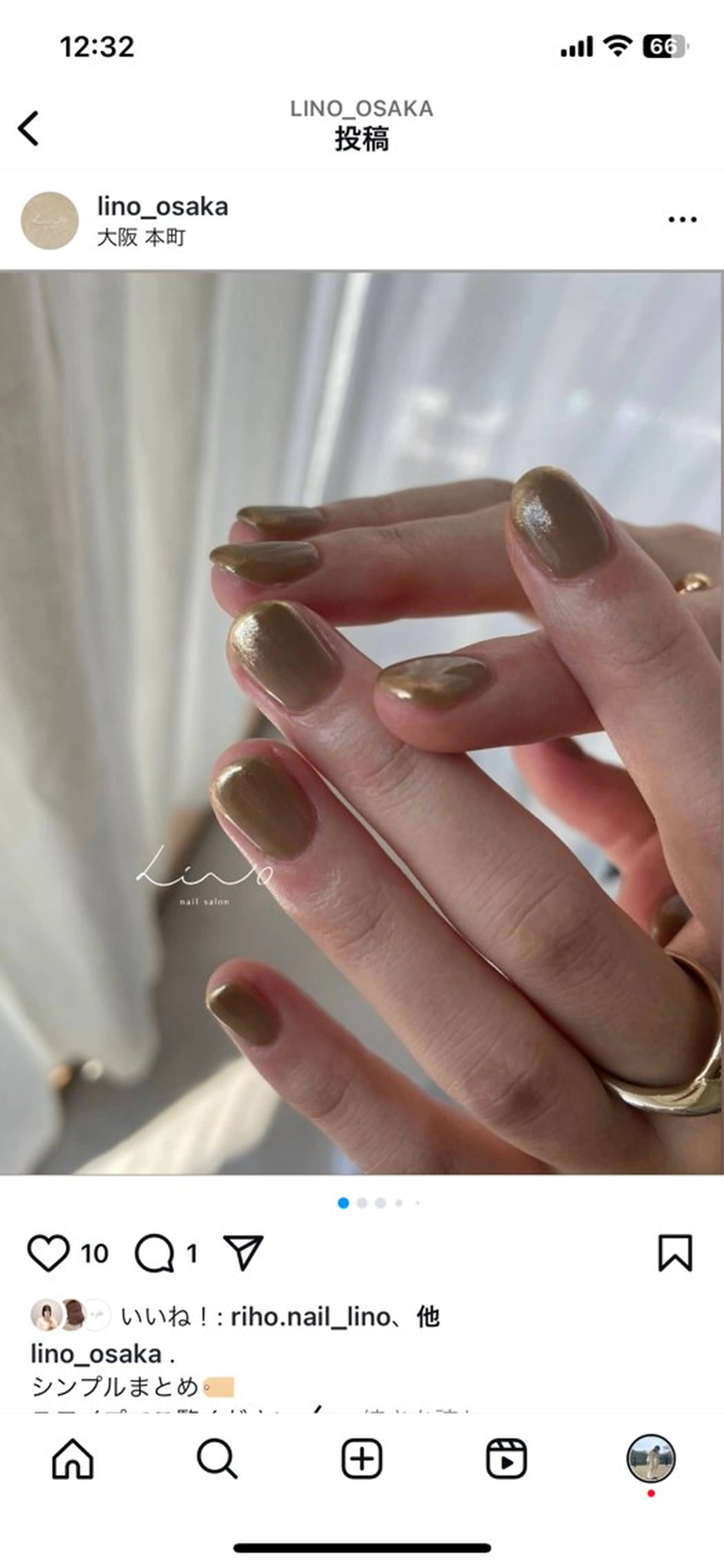 ネイル ハンドネイル lino大阪本町店所属・lino 大阪本町店のネイルデザイン