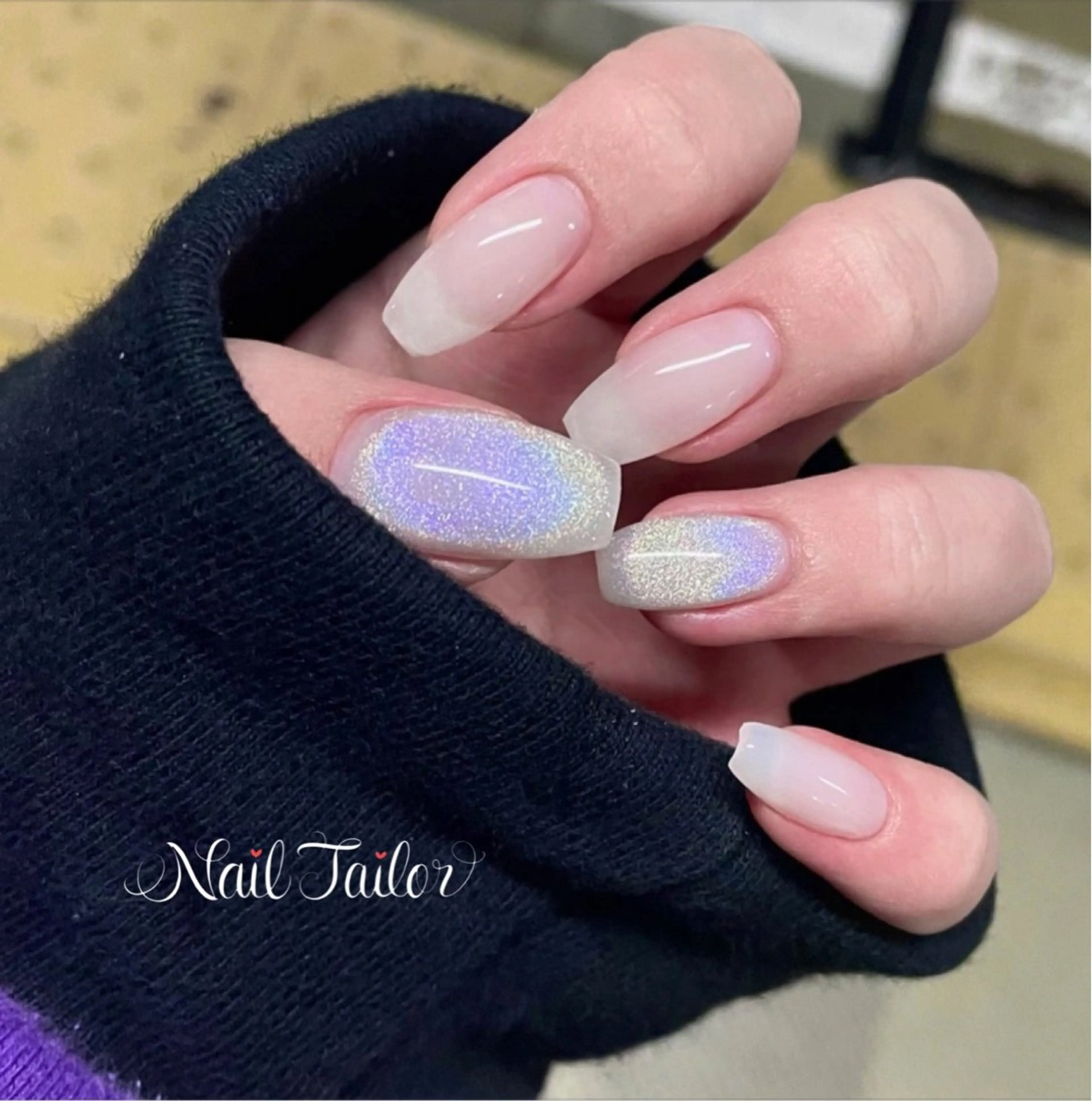 ネイル 長さ出し グラデーション マグネットネイル オフィスネイル ワンホンネイル ハンドネイル 〜Nail Tailor〜　ネイルテイラー所属・NailTailor ネイルテイラーのネイルデザイン