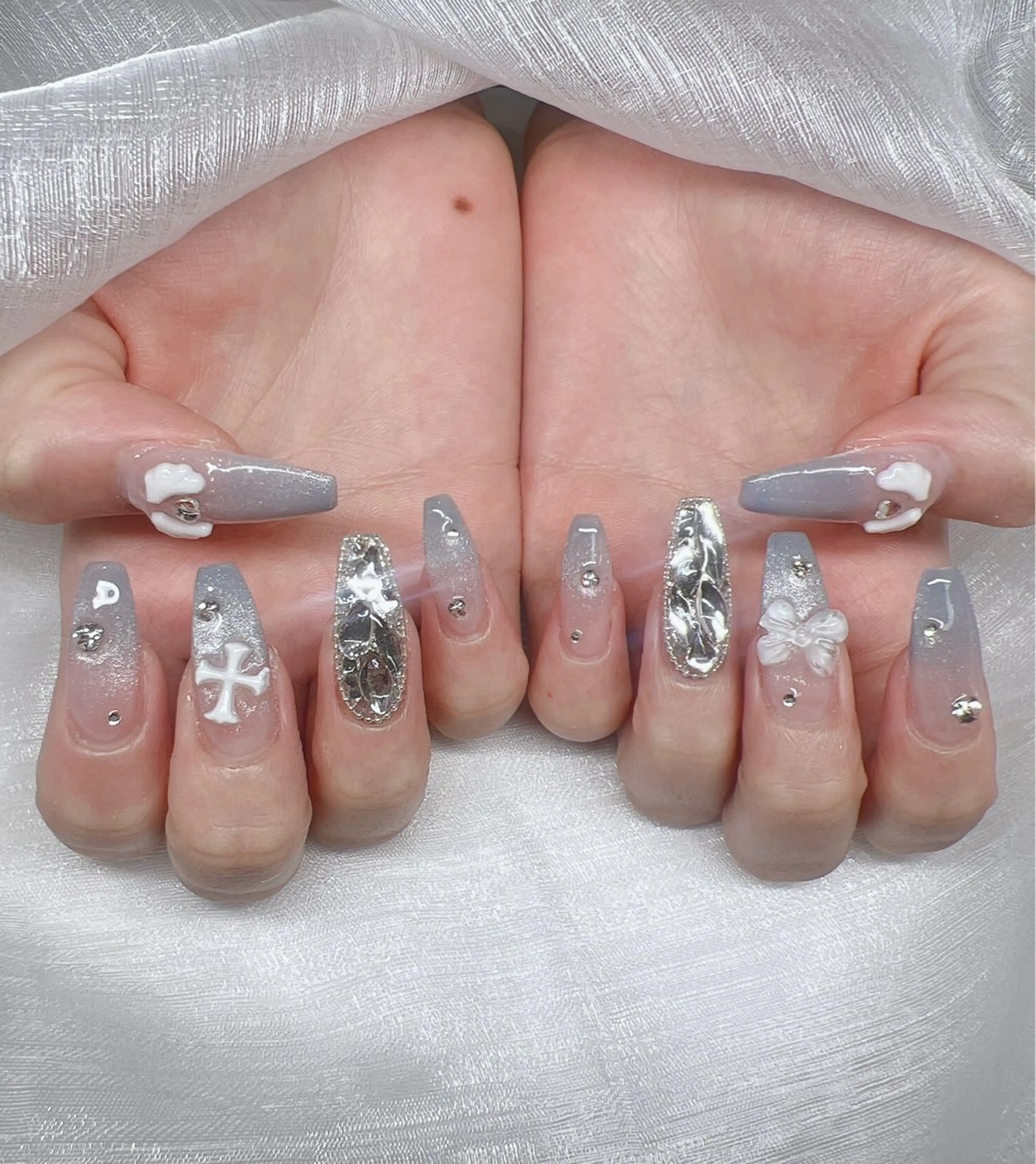 ネイル ハンドネイル Lee Nails チップ長さだし専門店のネイルデザイン