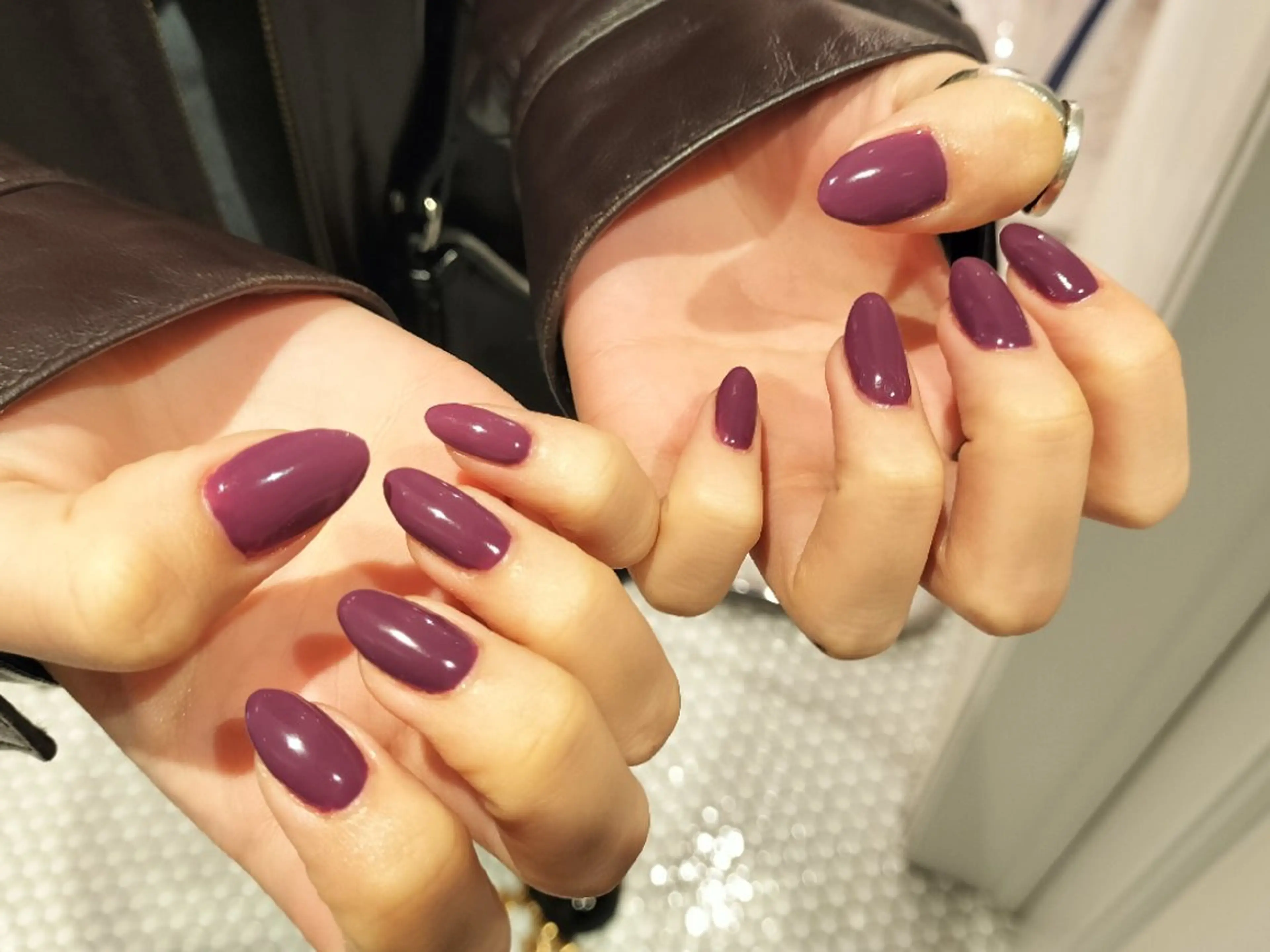 ネイル ワンカラーネイル パープル pool🦄 miyamoto.のネイルデザイン