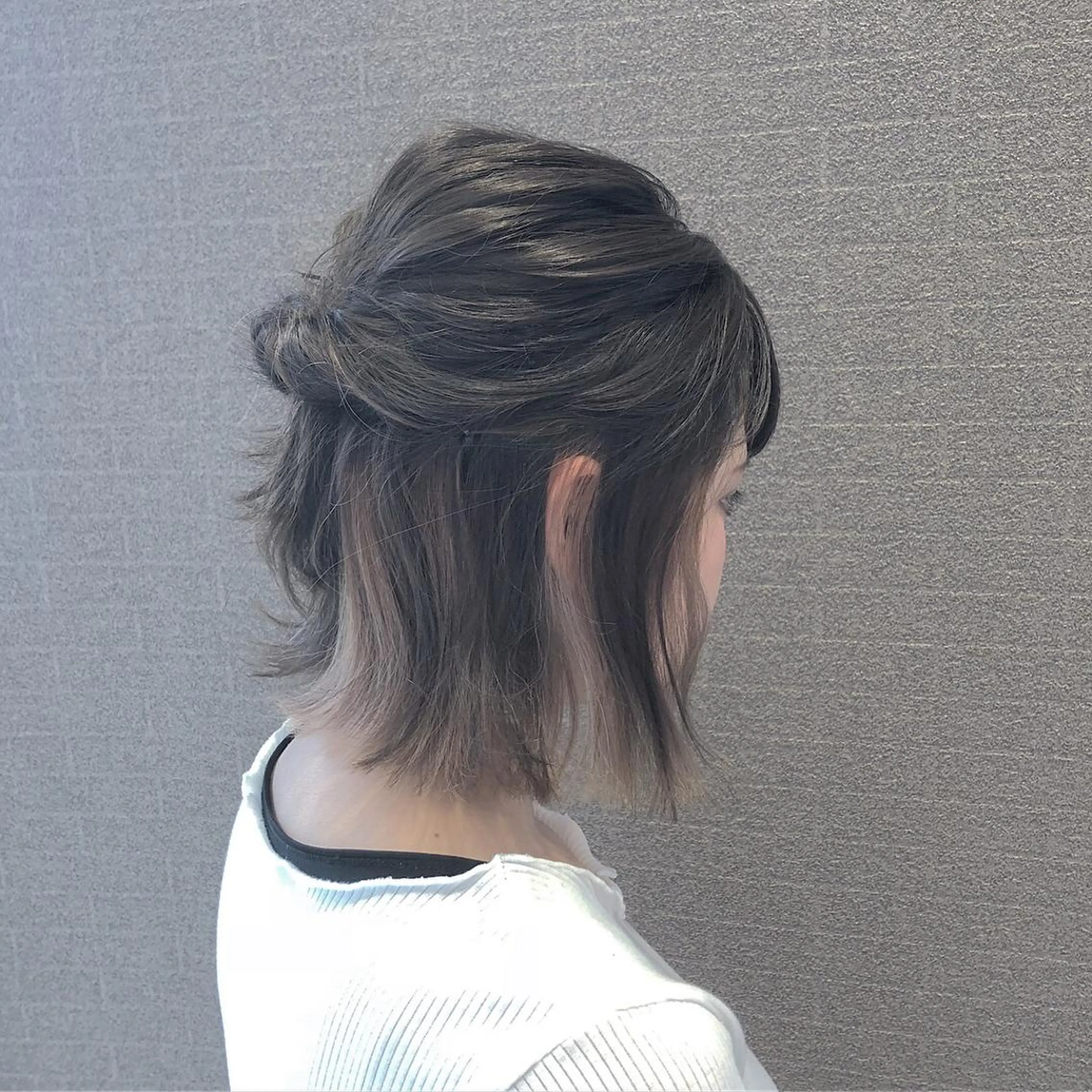 ショート カラー ヘアアレンジ インナーカラー アンドウ ユウ/ レイヤーカット/韓国のヘアスタイル
