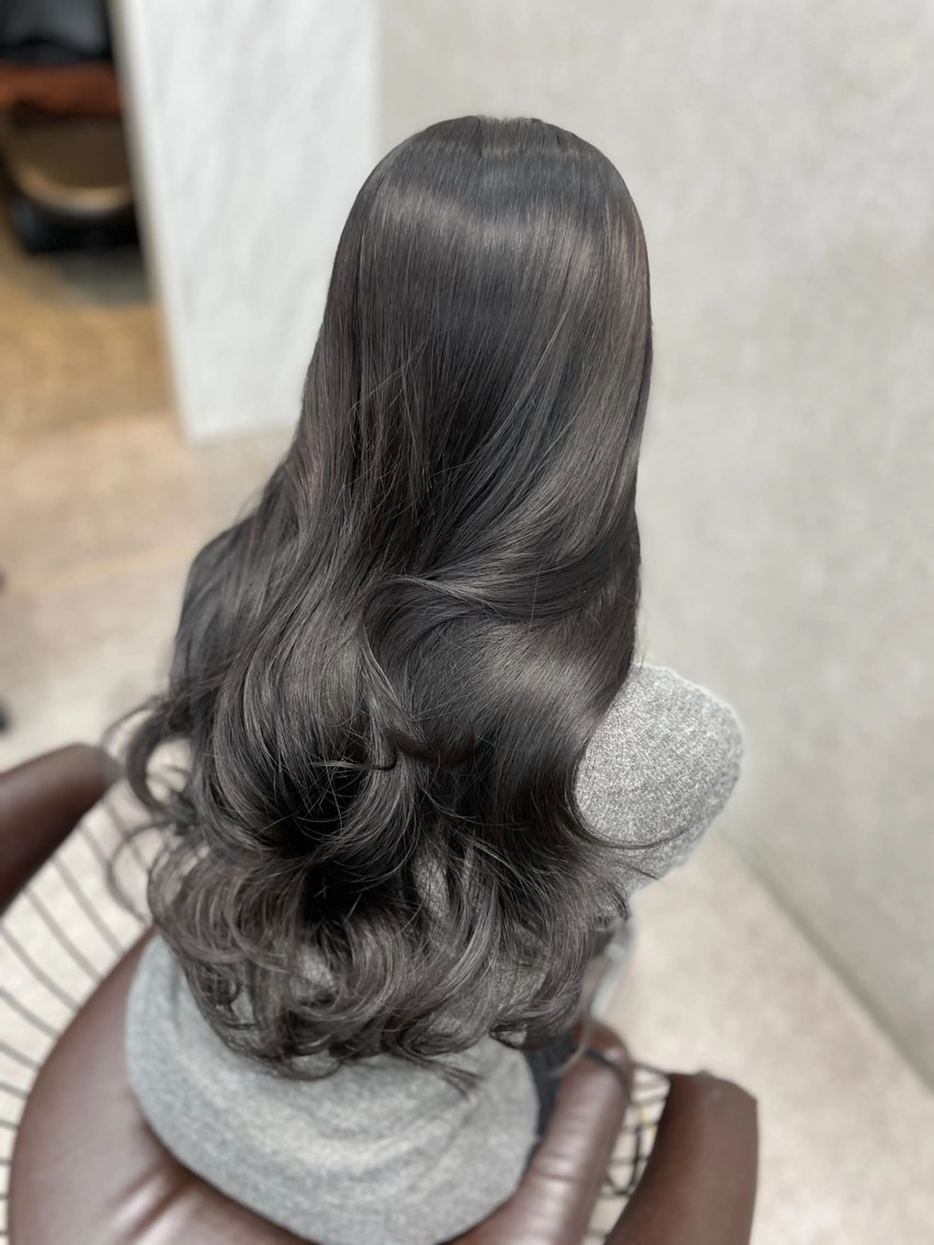 セミロング カット ヘアカラー MOE 福岡韓国ヘア✧︎のヘアスタイル