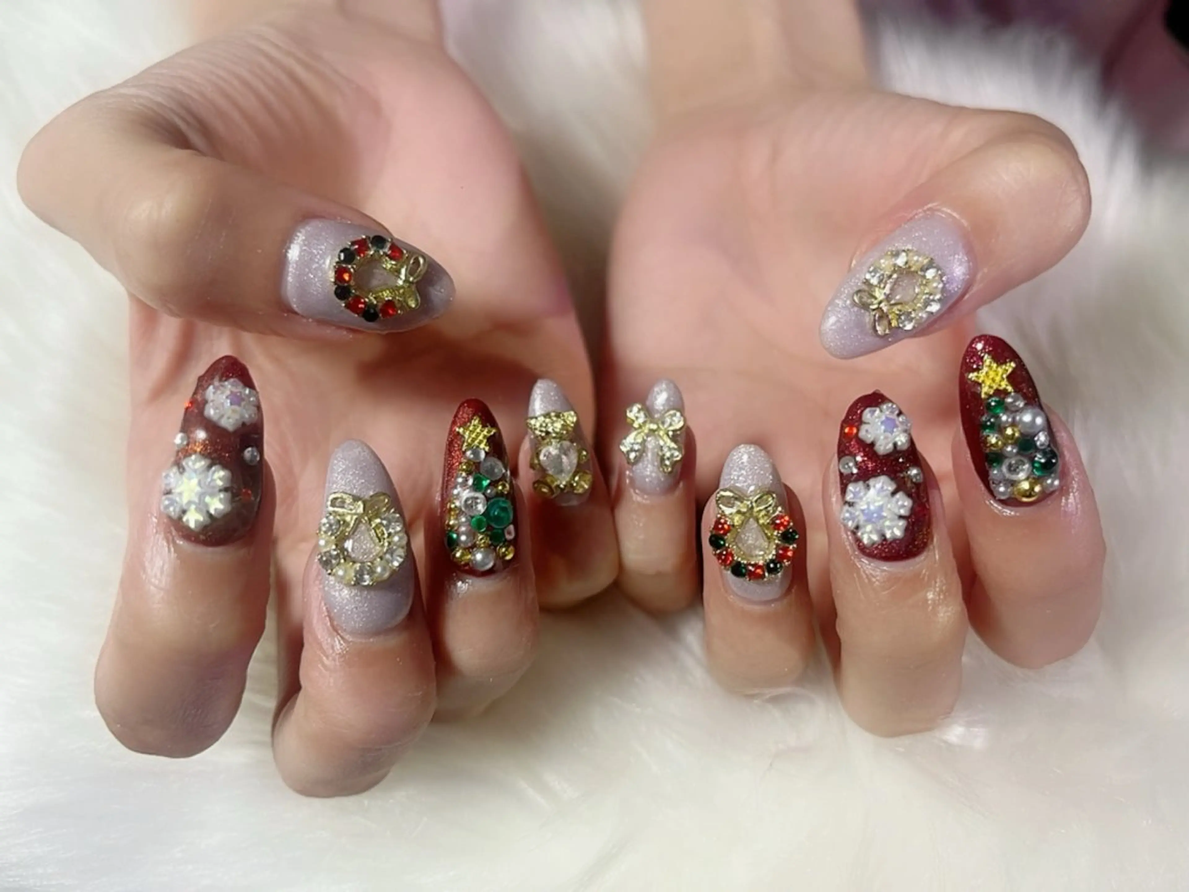 ネイル 冬ネイル クリスマス nailsalon STYLE.所属・🍯 RIOのネイルデザイン