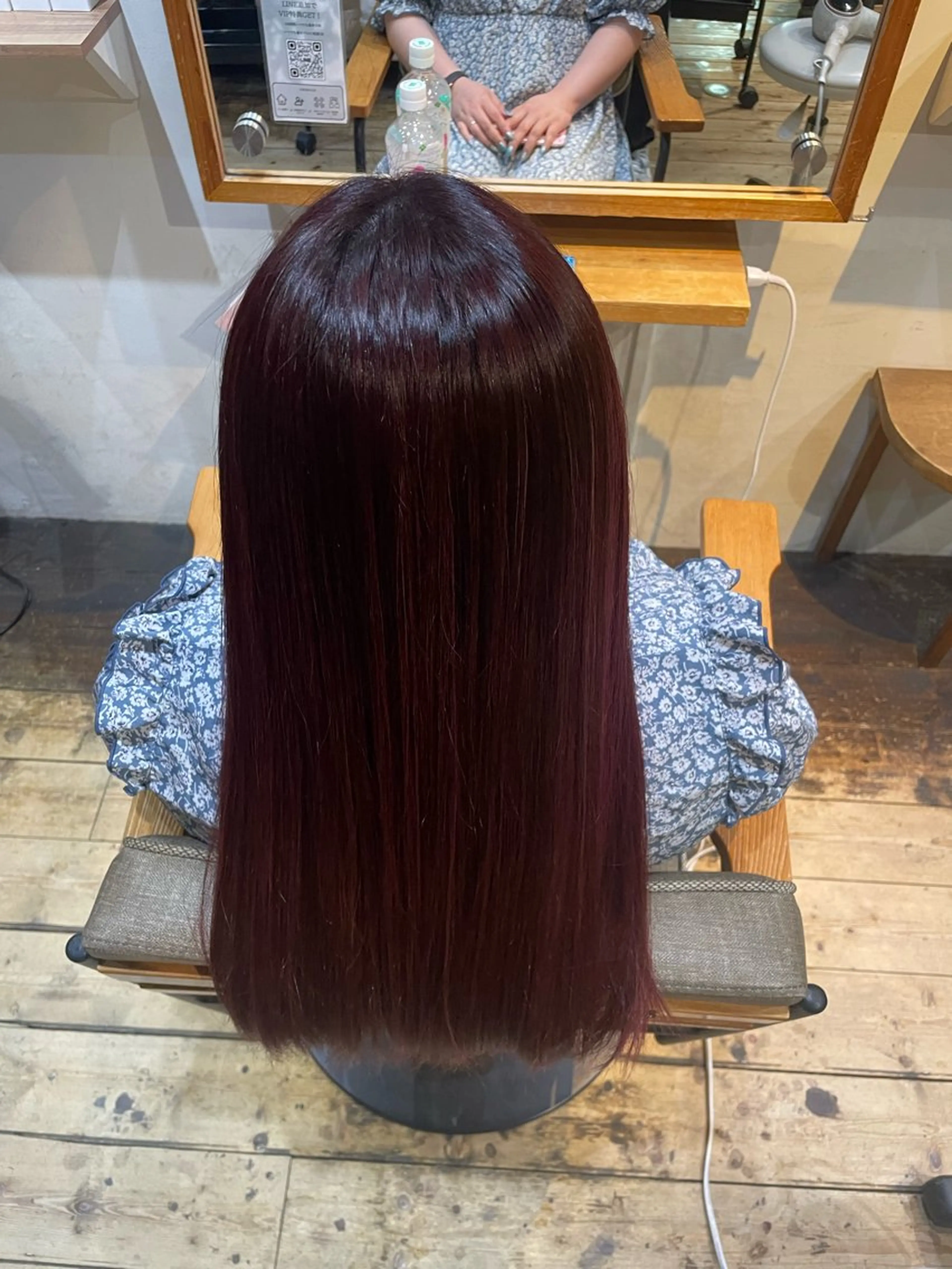 カラー レッドカラー ヘアカラー 脇 麻紘のヘアスタイル