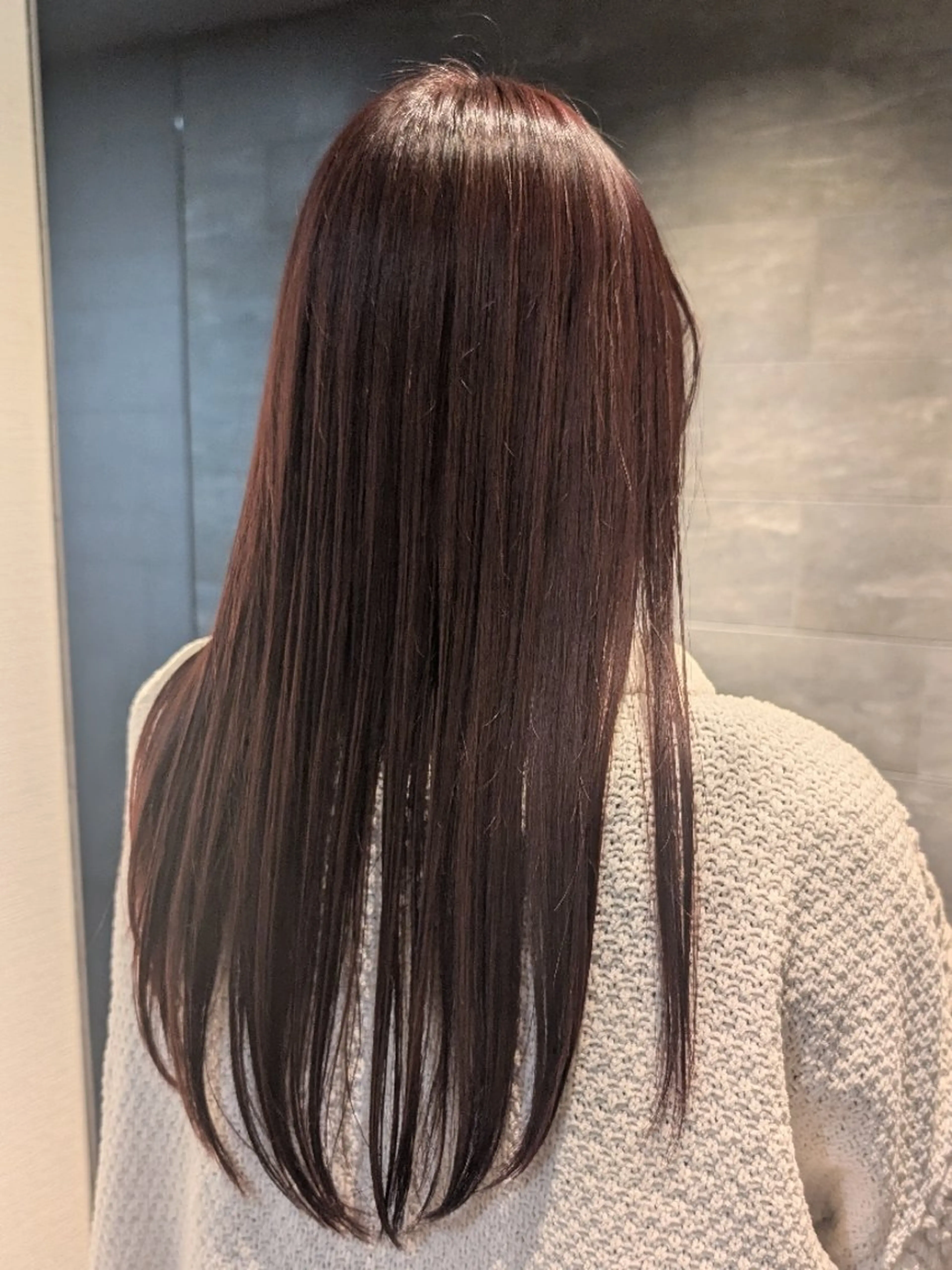 ロング ヘアカラー ヘッドスパ ツヤ髪🎀暖色カラー さとあみのヘアスタイル