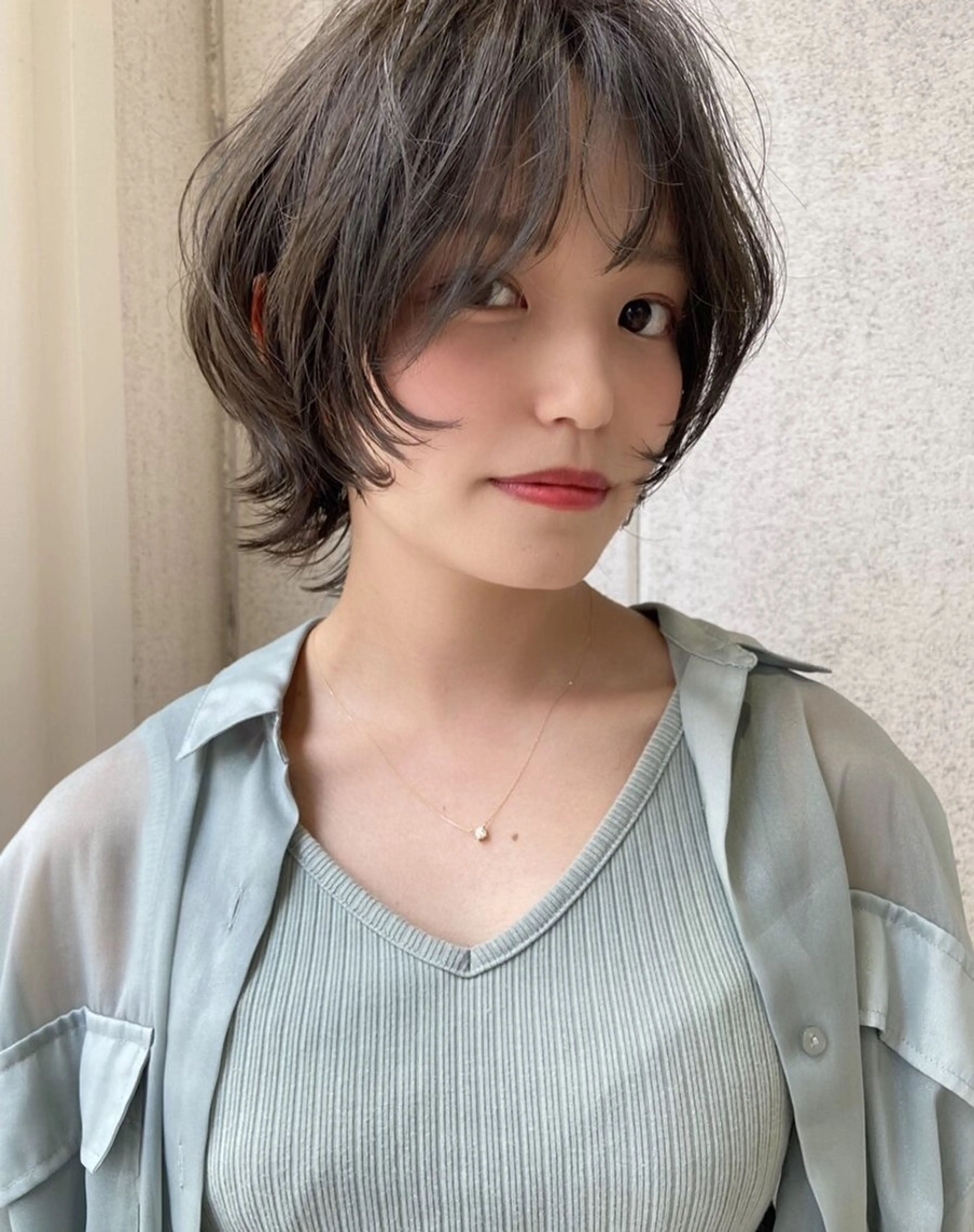 ショート ボブ 髪質改善 韓国風ヘア レイヤーカット ショートヘア suii..hair designブリーチのヘアスタイル