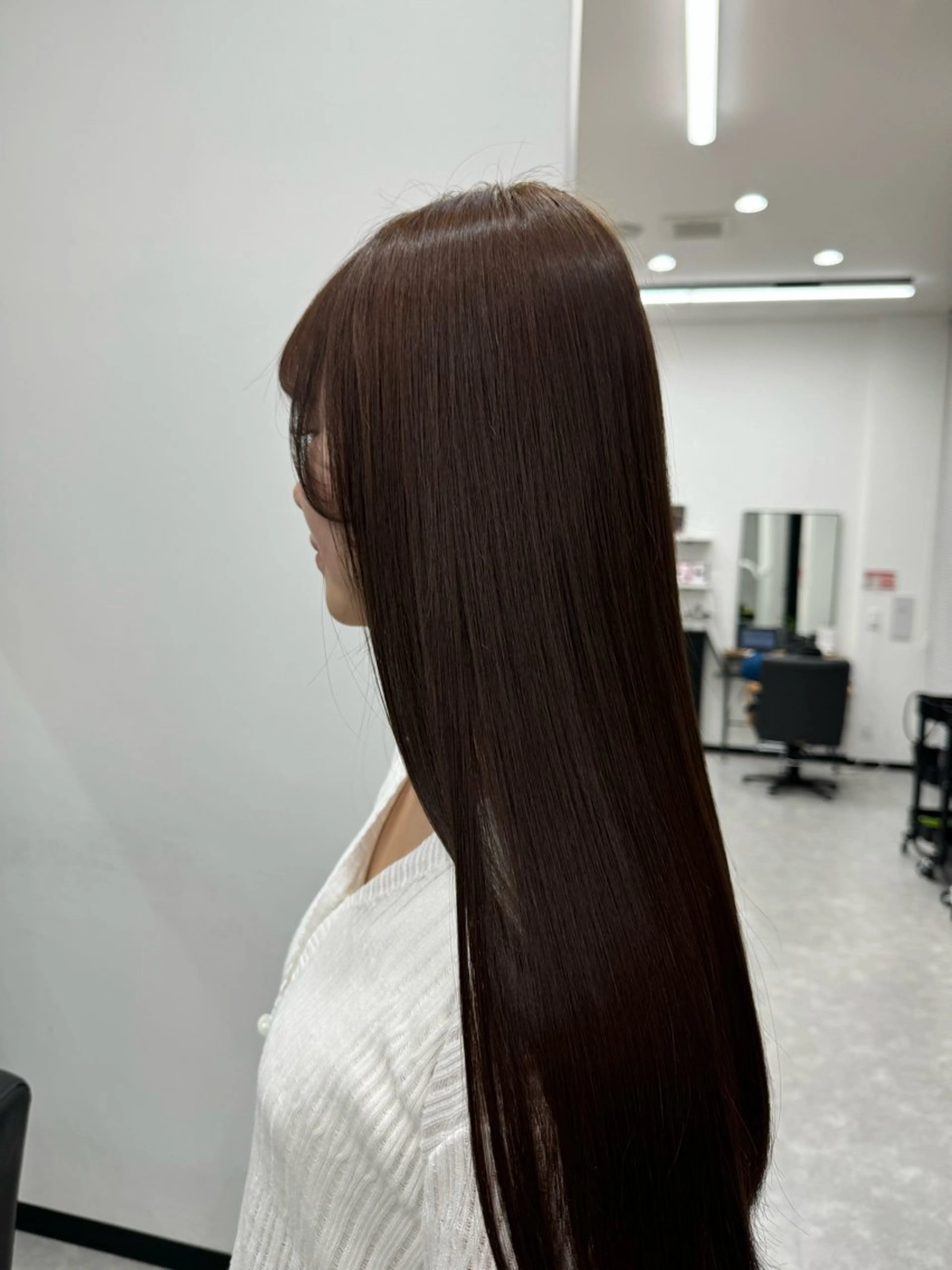 ロング カラー 𝘀𝗮𝗲/柏の葉 / パーマモデルのヘアスタイル