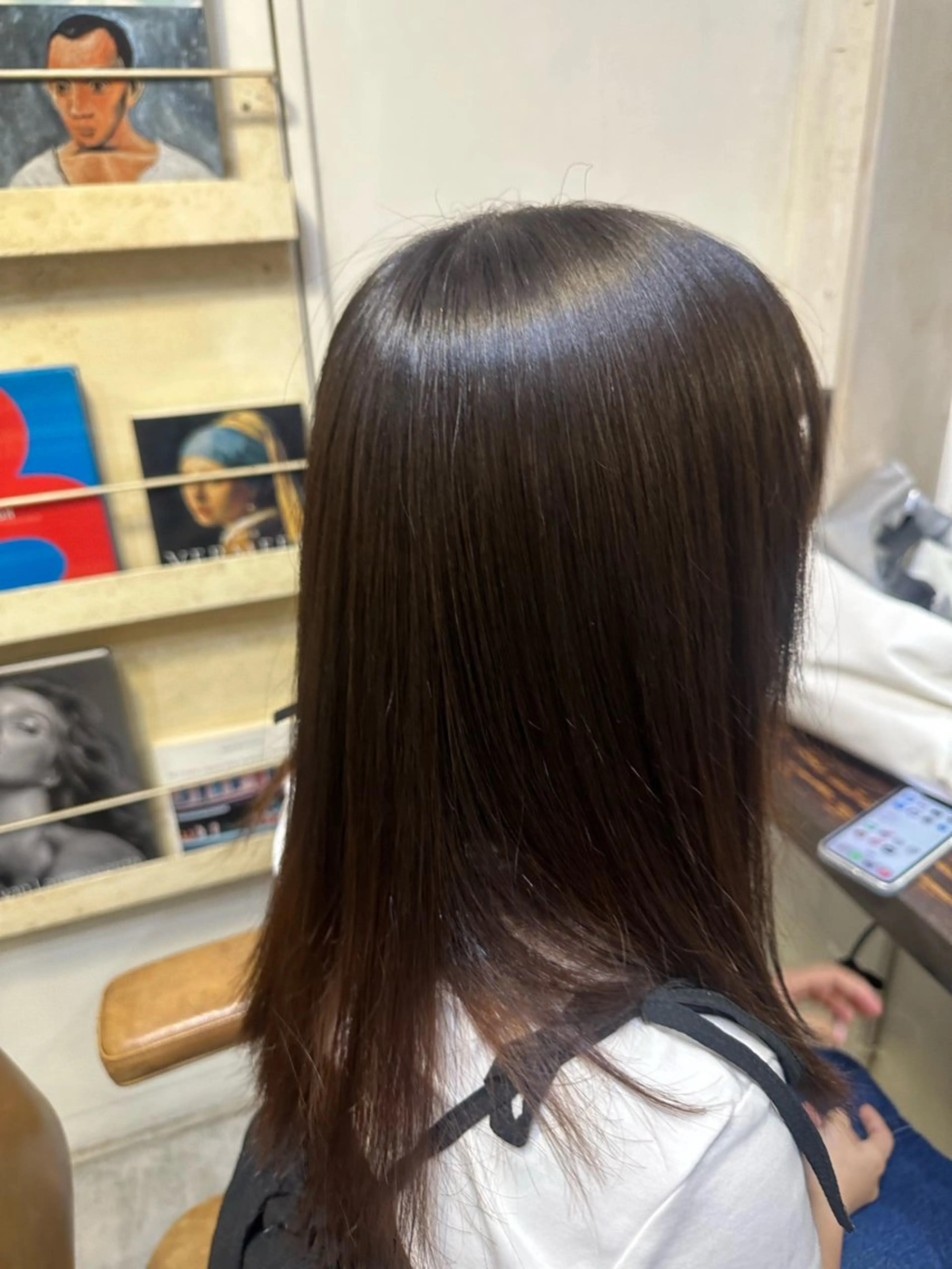 セミロング パーマ 縮毛矯正 レイヤーカット/ハイ トーン✂︎ゆーぴ✂︎のヘアスタイル