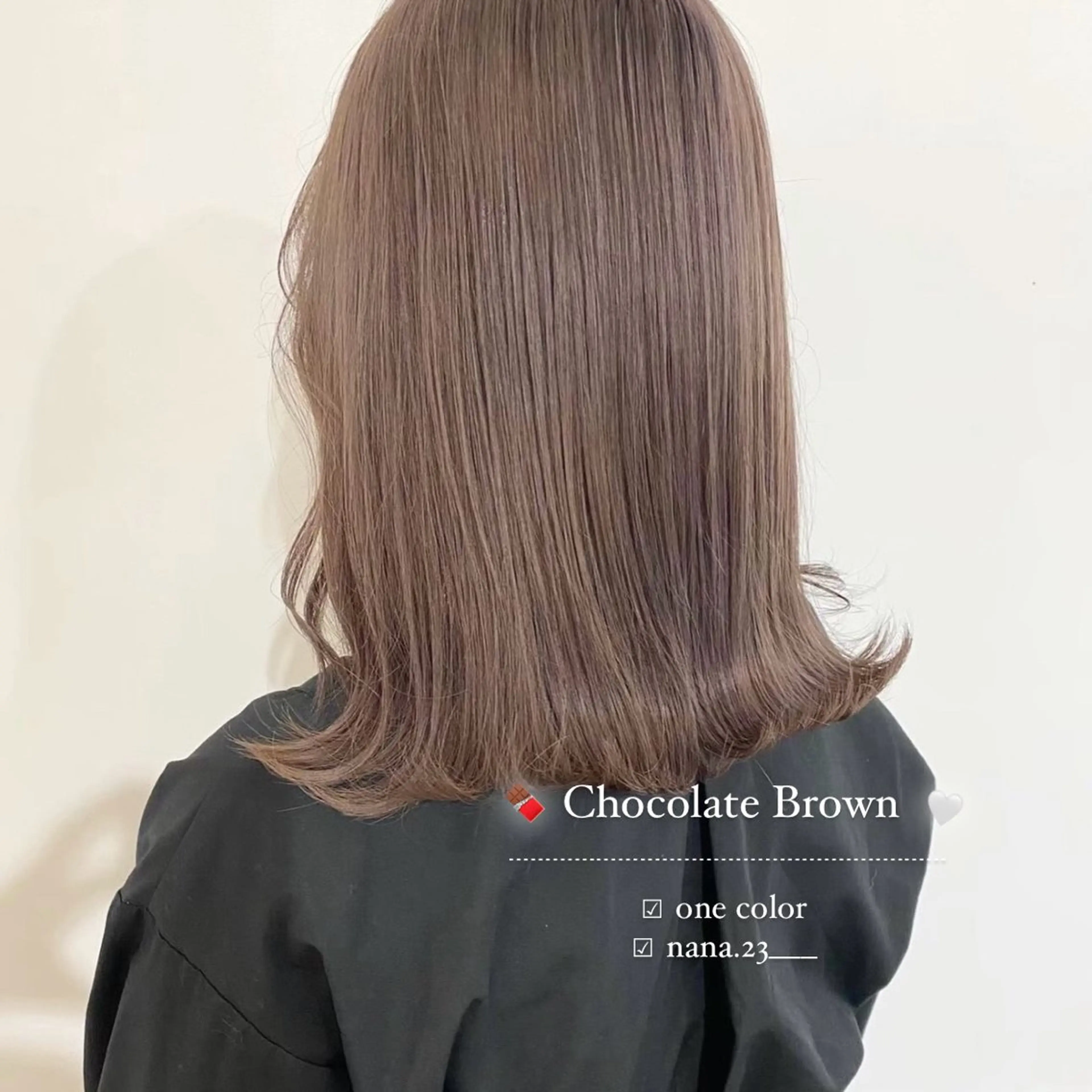 ミディアム カラー ブラウンカラー チョコレートブラウン ParveMix￤ 出石 菜々🥂のヘアスタイル