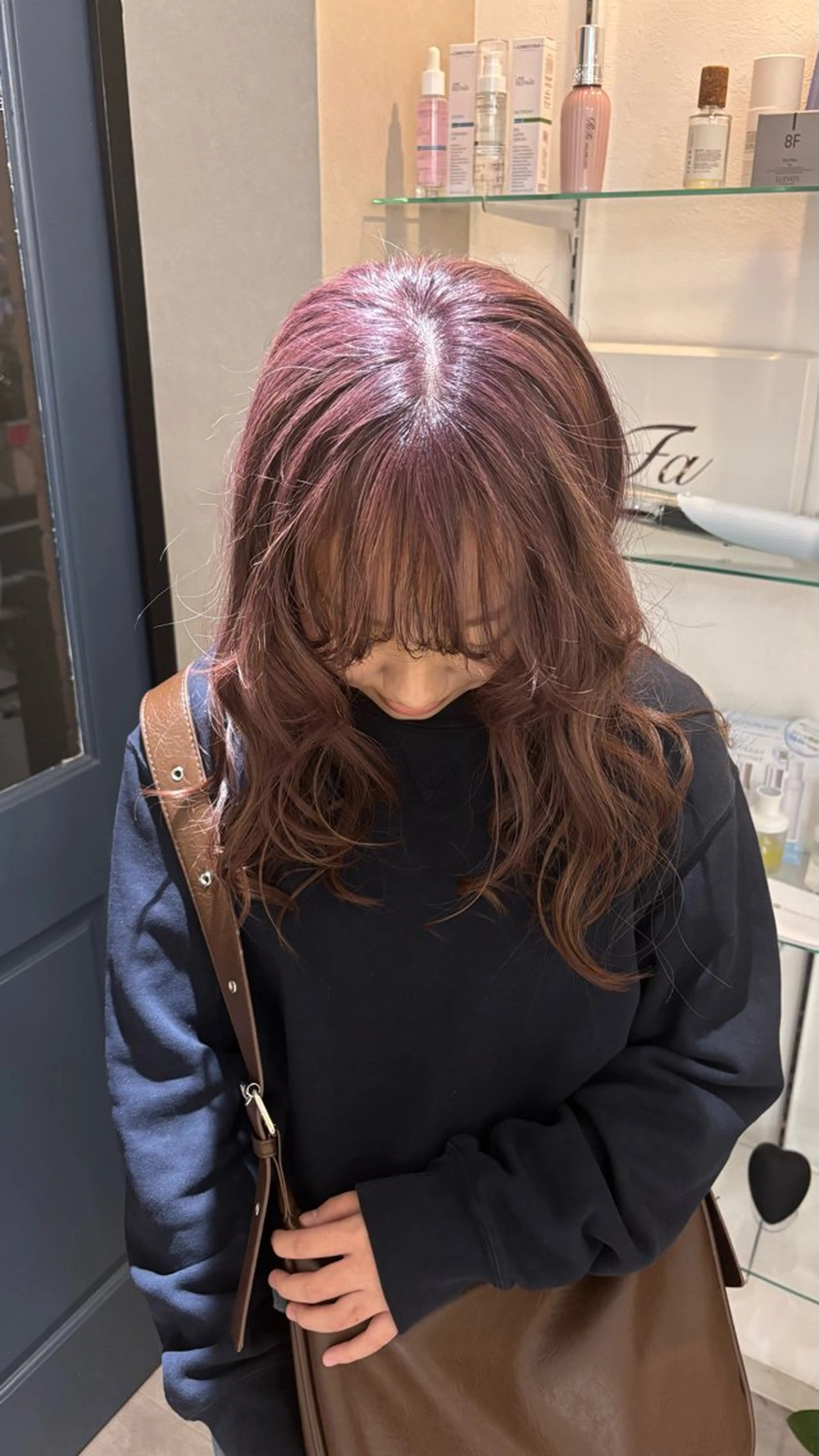 セミロング ヘアカラー トリートメント Fukuma Karinのヘアスタイル