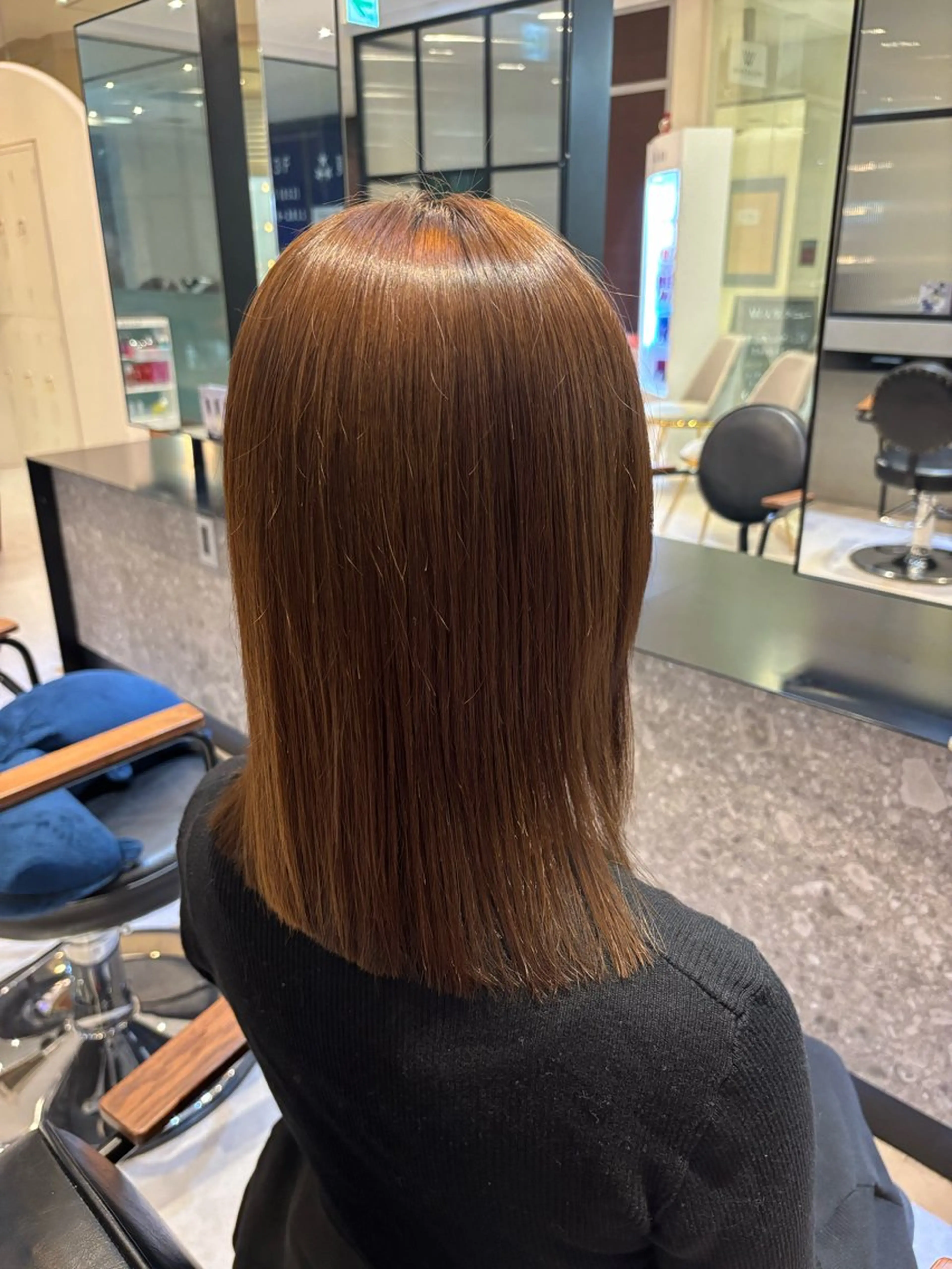 ミディアム 縮毛矯正 メンズ特化/ 透明感カラー/りなのヘアスタイル