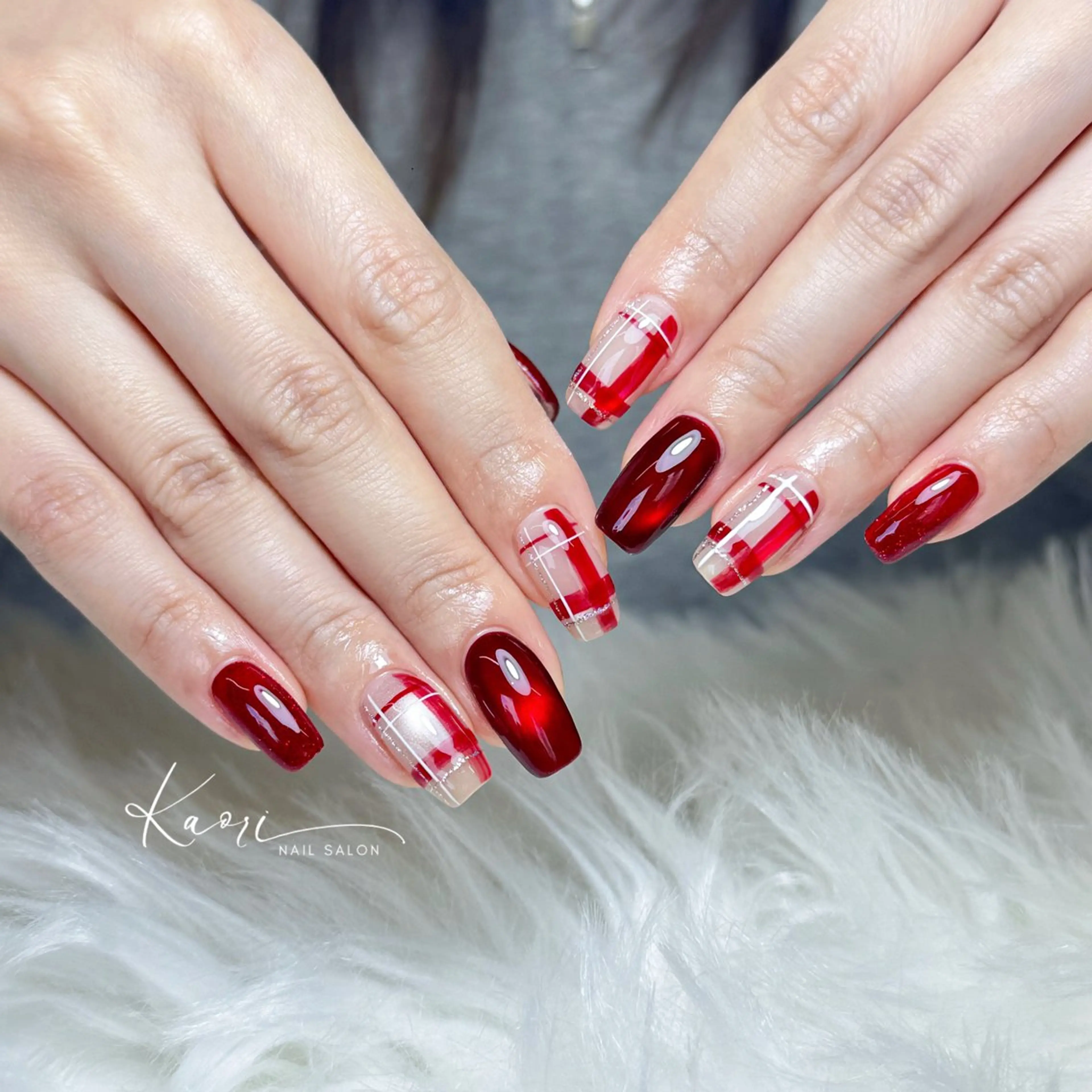 ネイル 韓国ネイル マグネットネイル 持ち込み ニュアンスネイル ワンホンネイル ハンドネイル かおり 奏のネイルデザイン