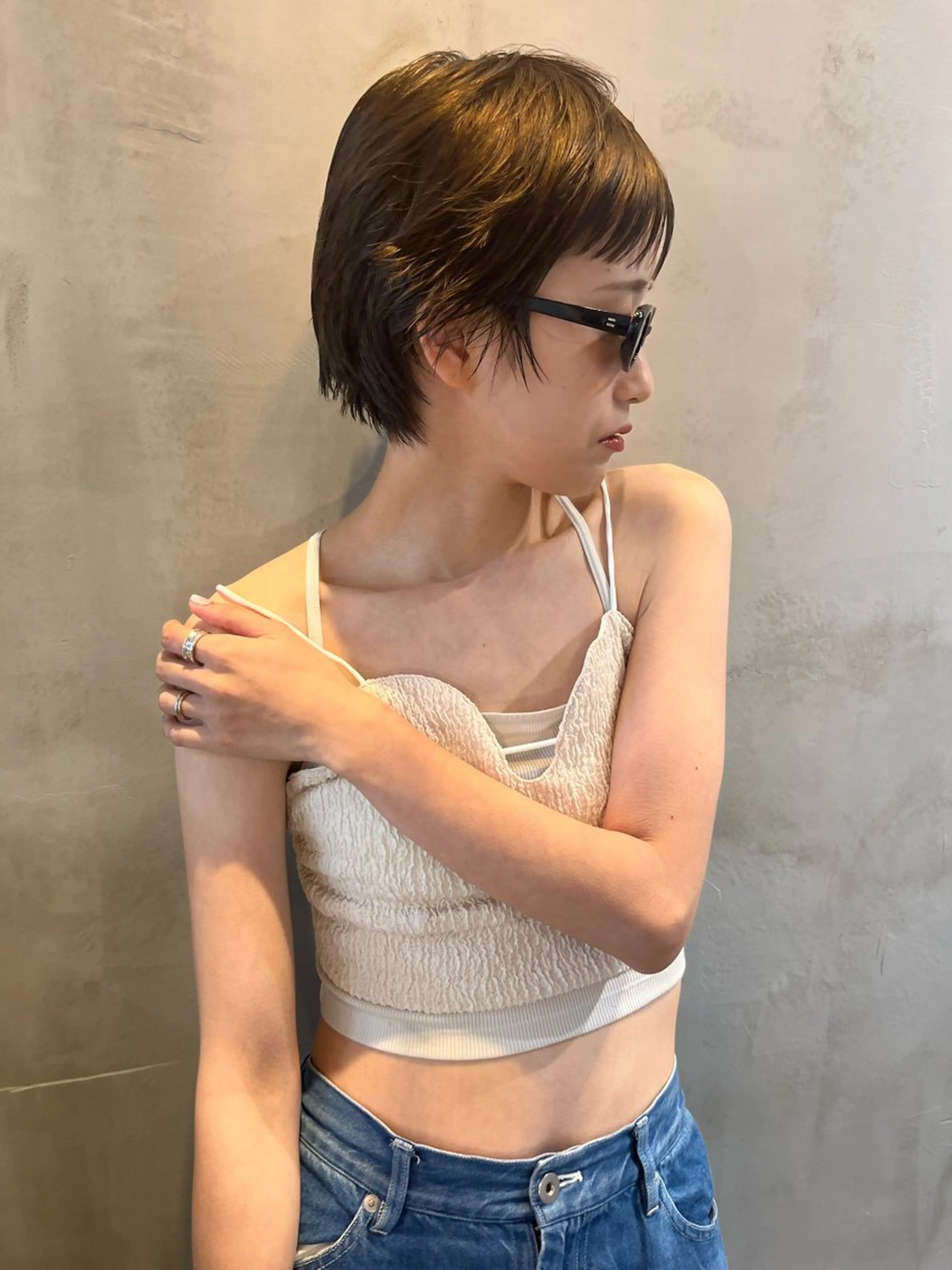 ショート カラー ボブ 似合わせカット ショートヘア 小顔カット ロエ平尾山荘所属・大人ショート/メンズ /平尾/薬院/綜一郎のヘアスタイル