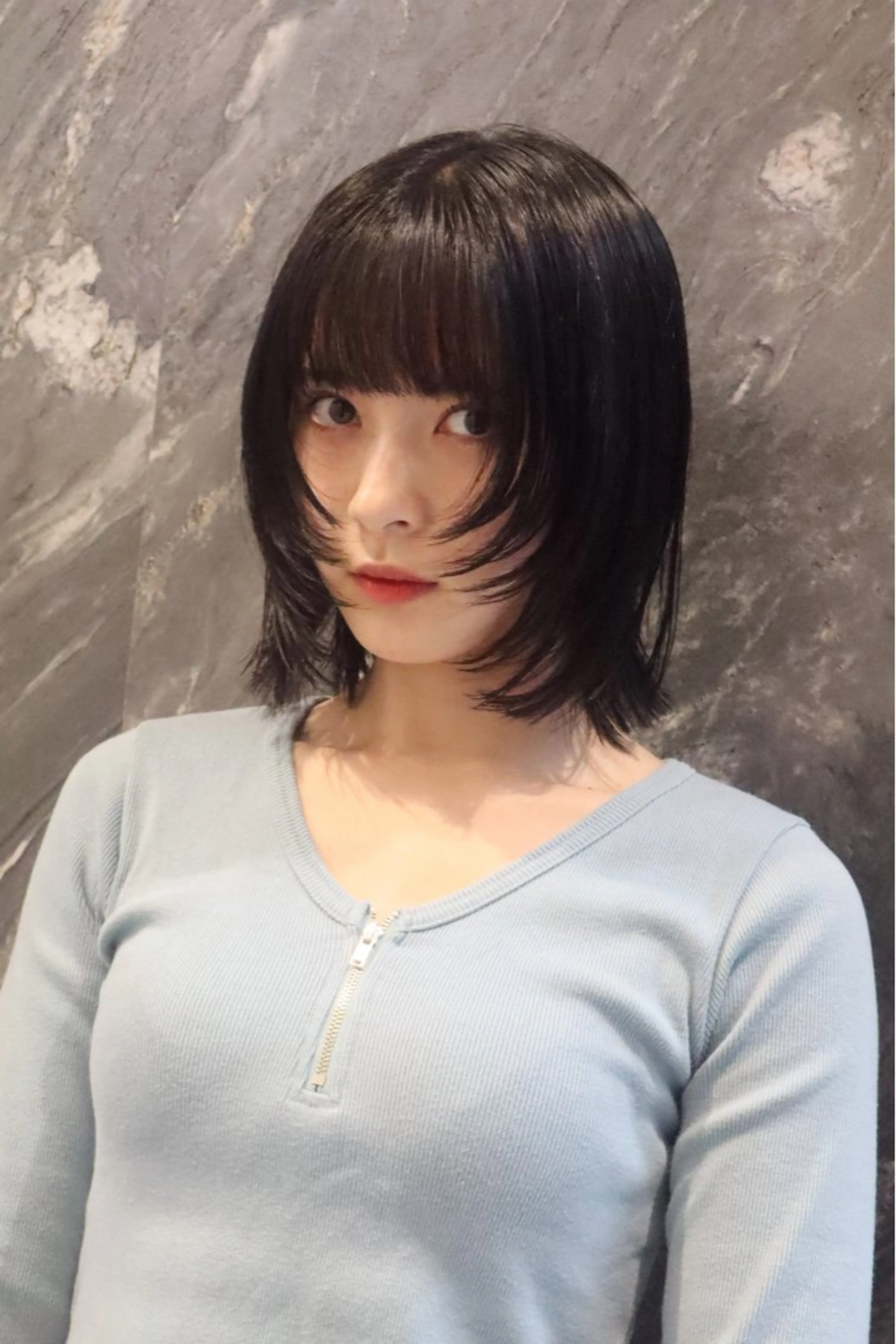 ミディアム レイヤーカット /ハイトーンchaoのヘアスタイル