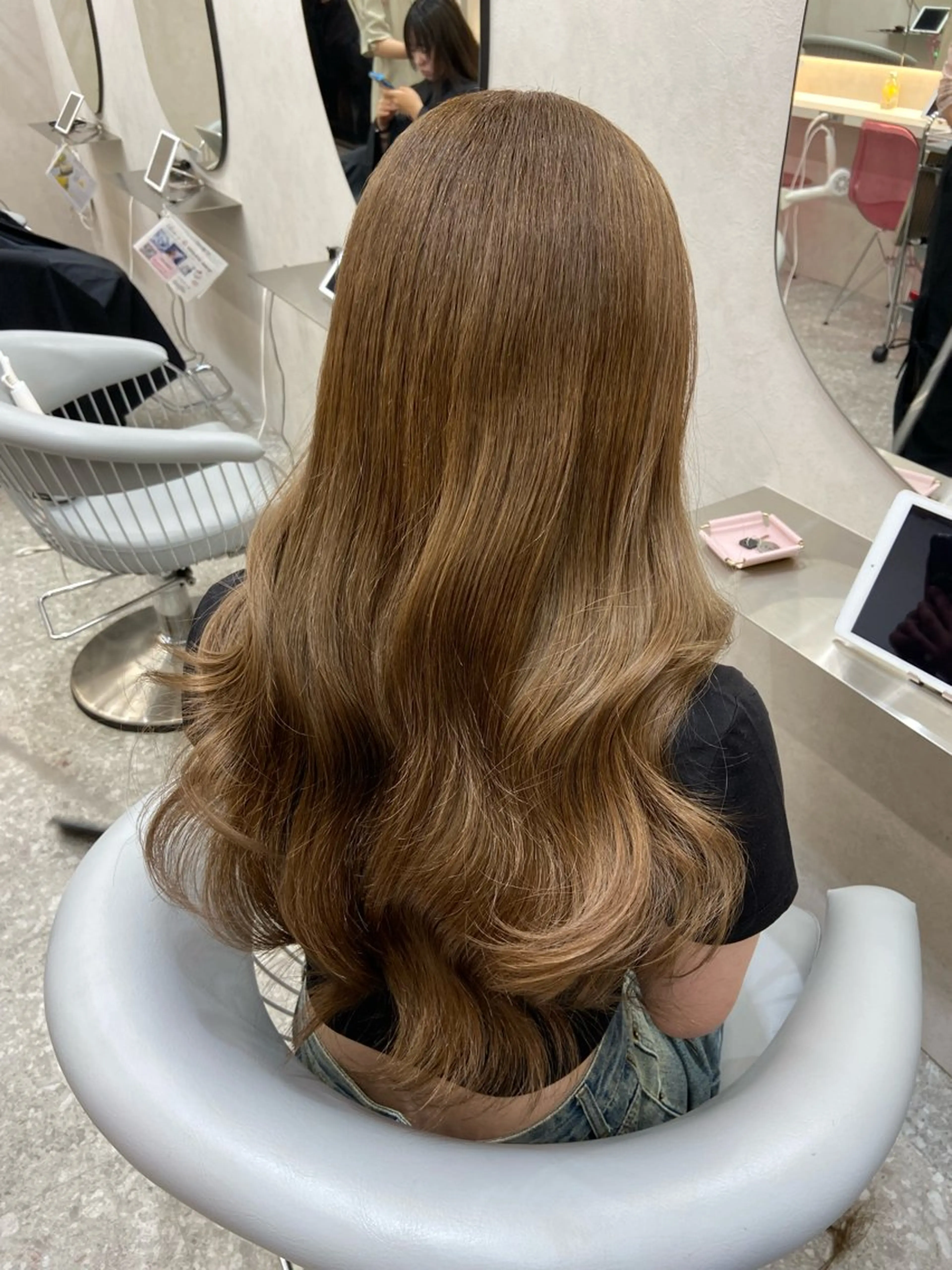 ロング カラー カット ヘアカラー トリートメント 新宿/韓国ヘア 中明度カラー/かやのヘアスタイル