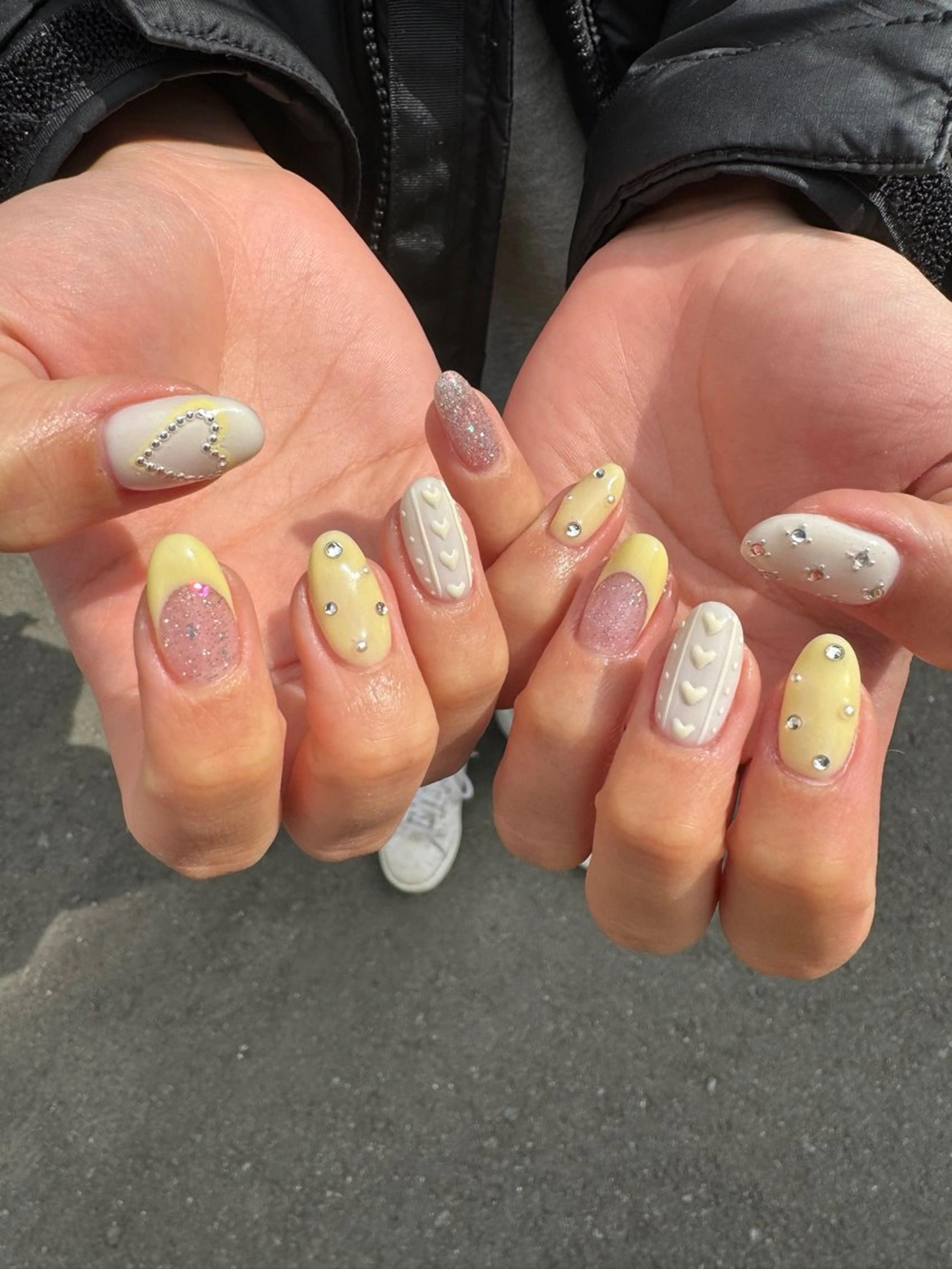 ネイル 入学式 フラッシュネイル フレンチネイル 卒業式 ミラーネイル MH_ Nailのネイルデザイン