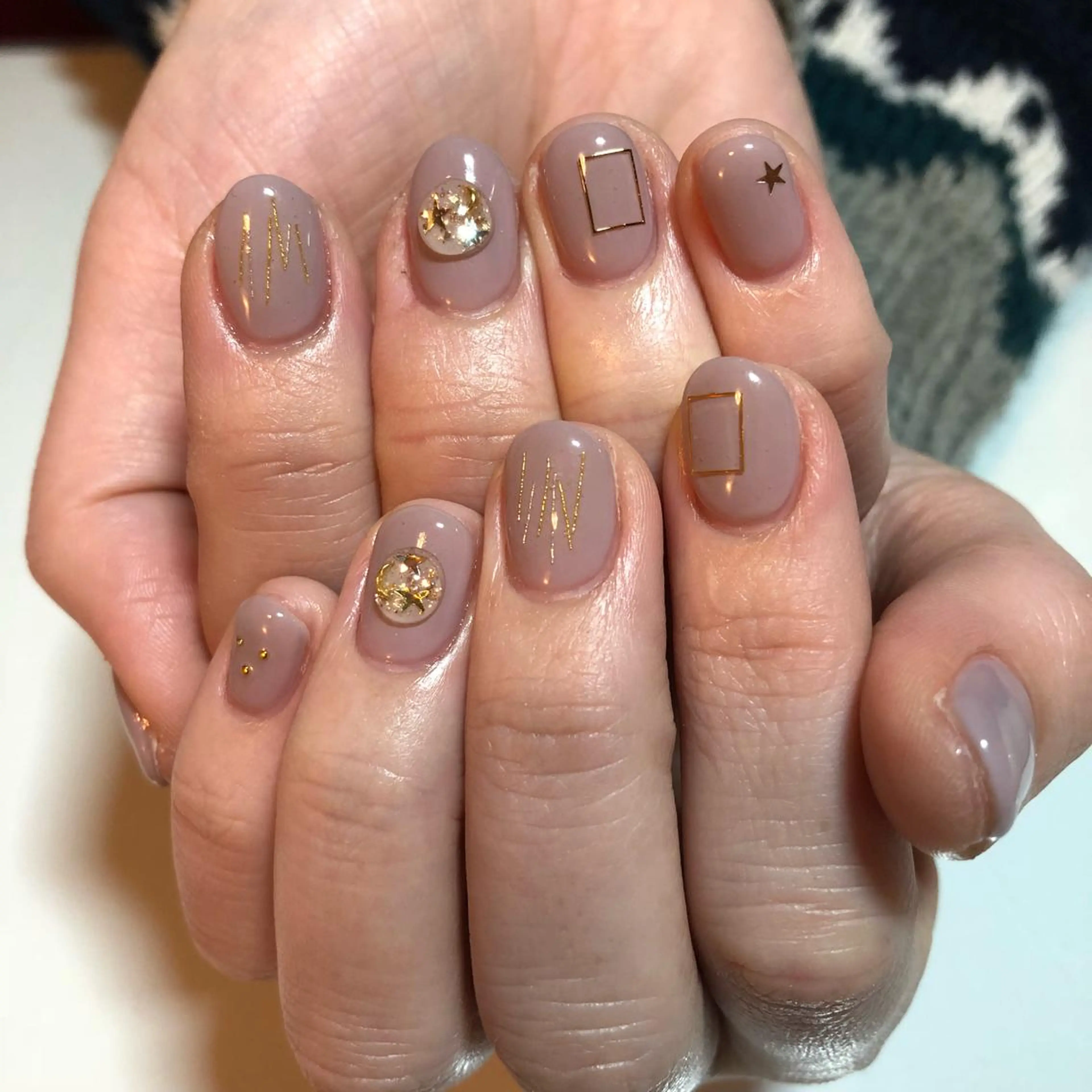 ネイル アートネイル ゴールド g-up nail所属・米田 律子のネイルデザイン