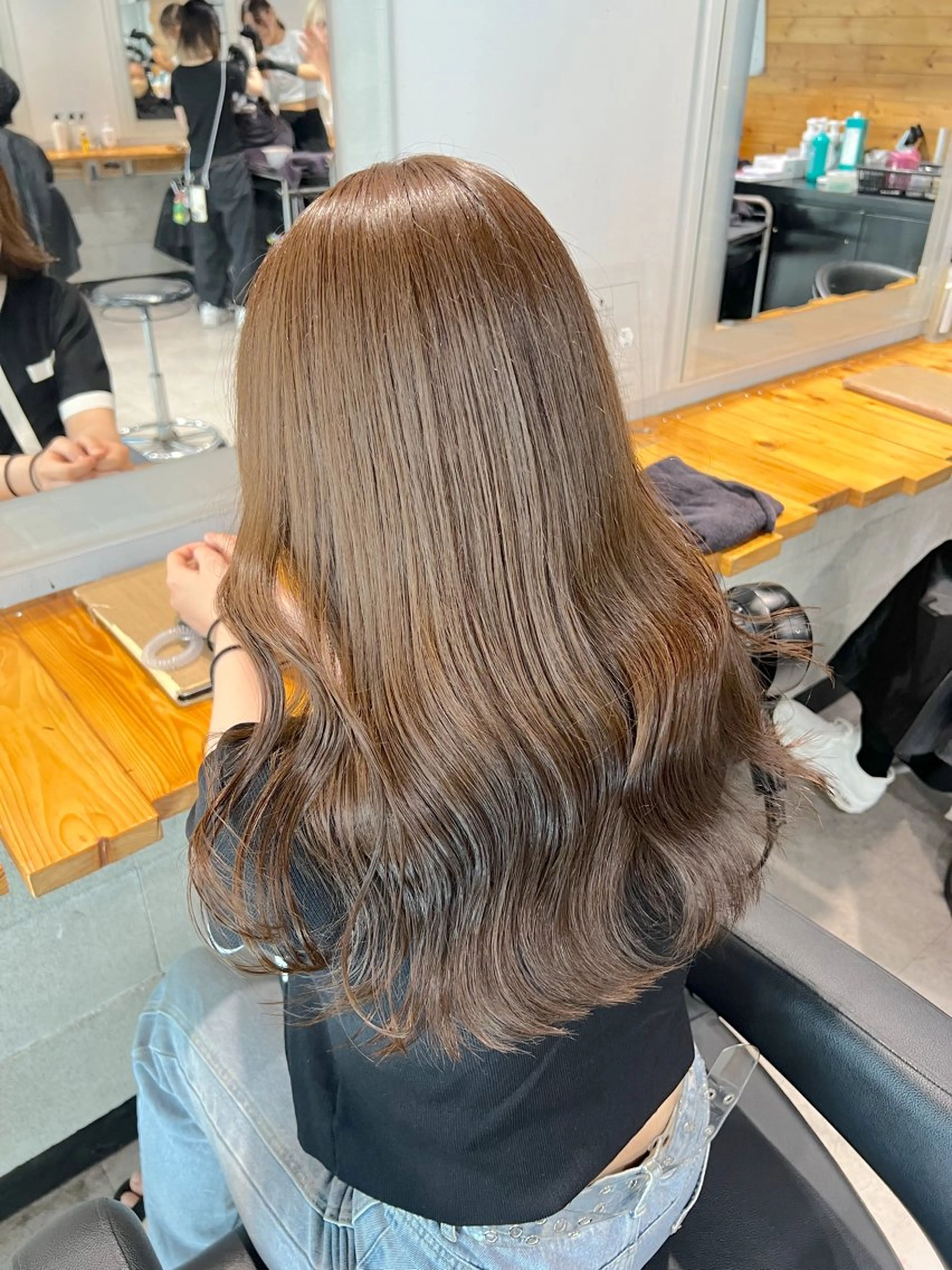 ロング カット ヘアカラー NANAMI🩵 大人可愛い韓国ヘアのヘアスタイル