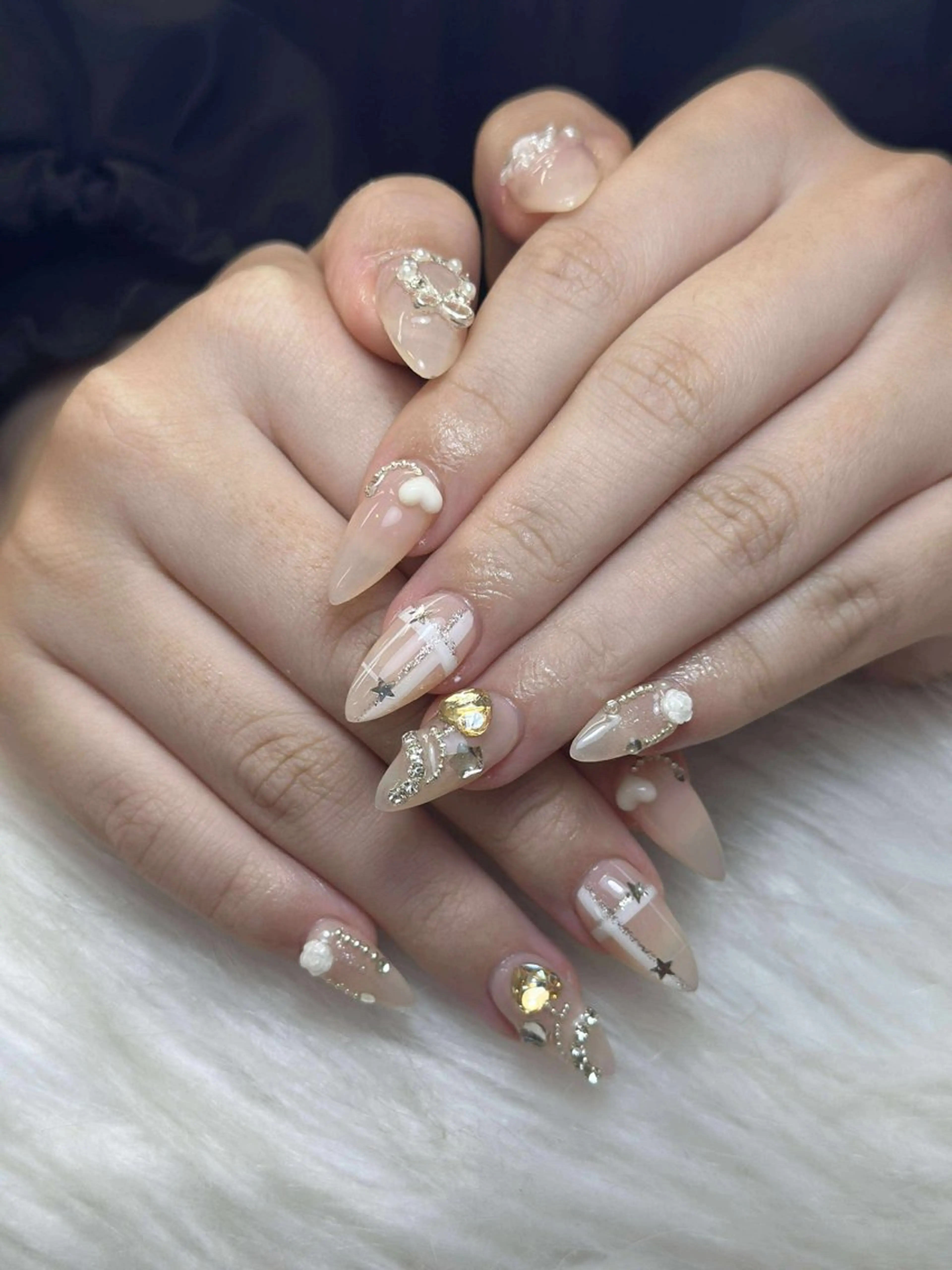 ネイル アートネイル 成人式 ジェルネイル ニュアンスネイル 夏ネイル ハンドネイル NIE MoMoのネイルデザイン