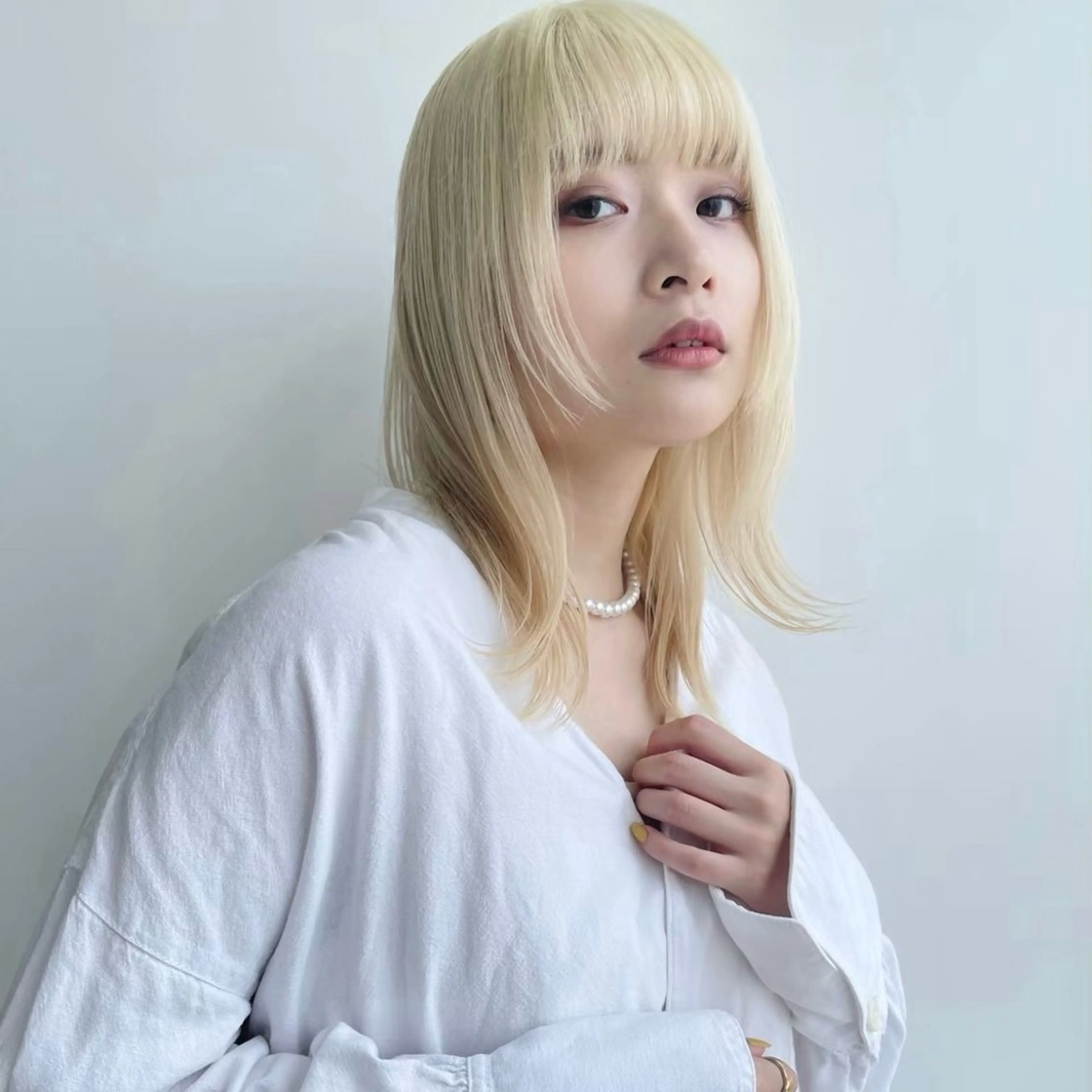 カラー ヘアカラー トリートメント 🟠ブリーチ/ ナチュラル🟠りりのヘアスタイル