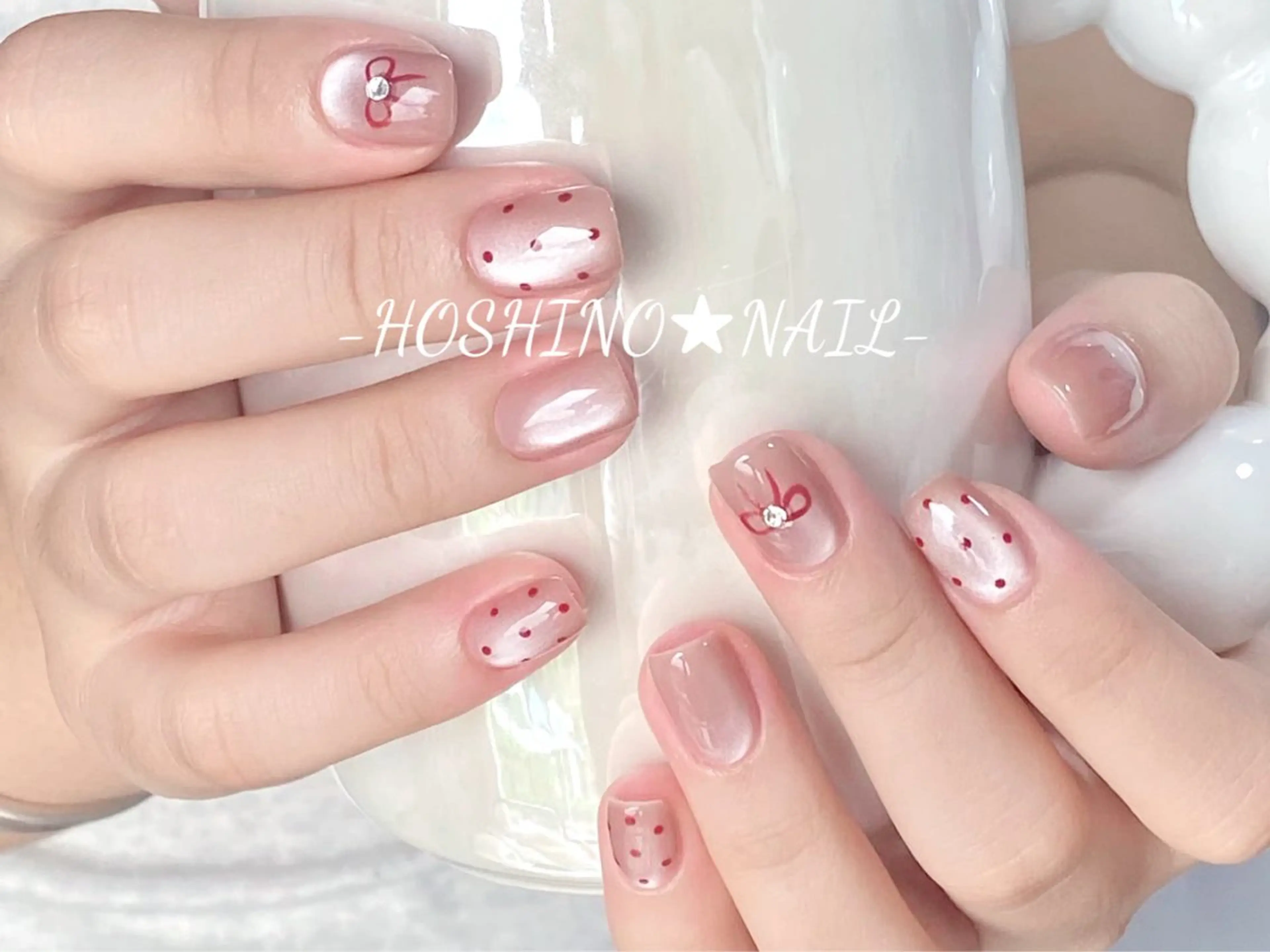 ネイル オーロラネイル チークネイル ドット フットネイル フレンチネイル ハンドネイル ★HOSHINO NAIL★新宿店のネイルデザイン