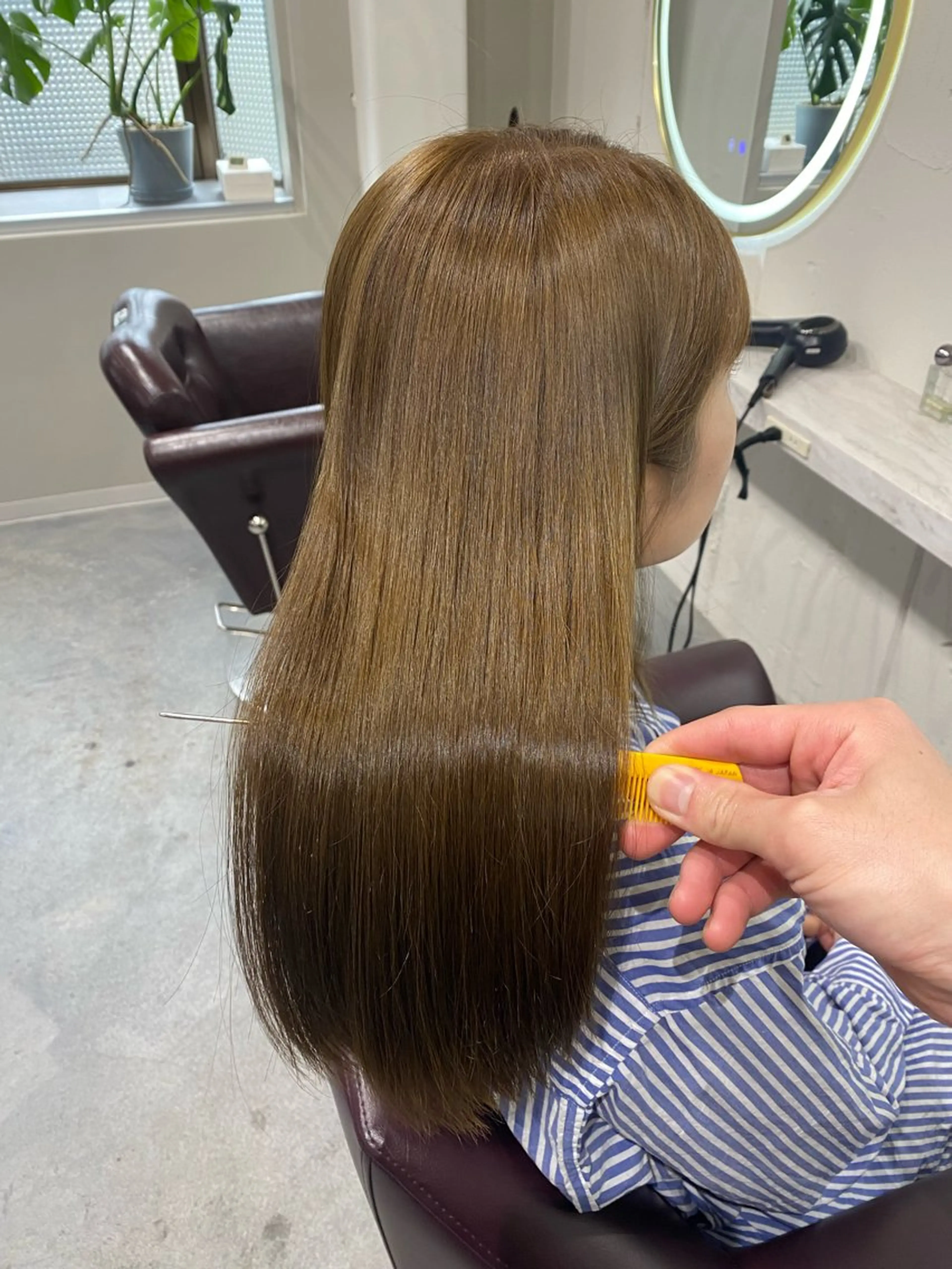 セミロング カラー 髪質改善 ヘアカラー トリートメント ekolu北梅田店所属・梅田中崎町髪質改善 /オキヒロト/エコルのヘアスタイル