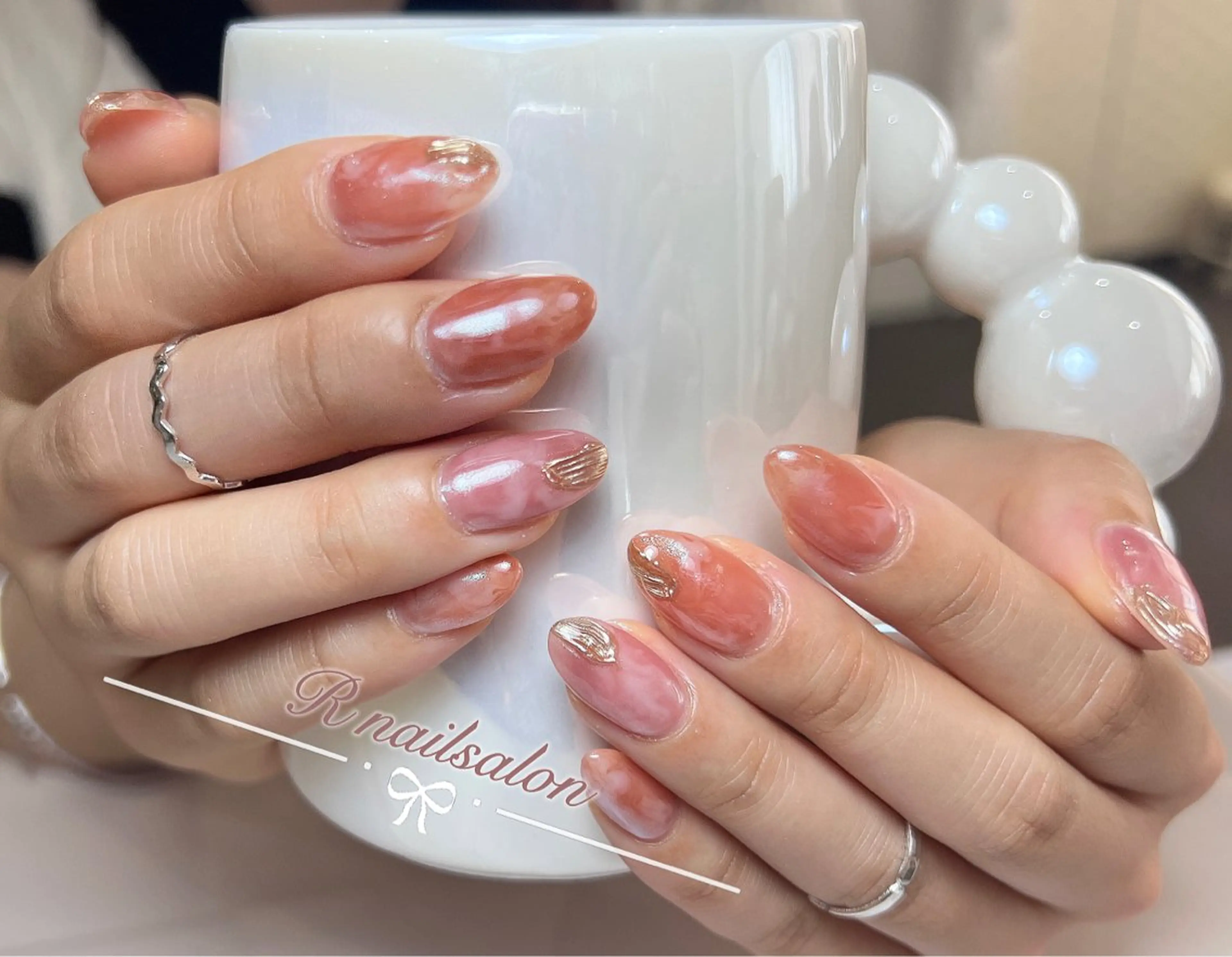 セミロング ハンドネイル R NAILSALONのネイルデザイン