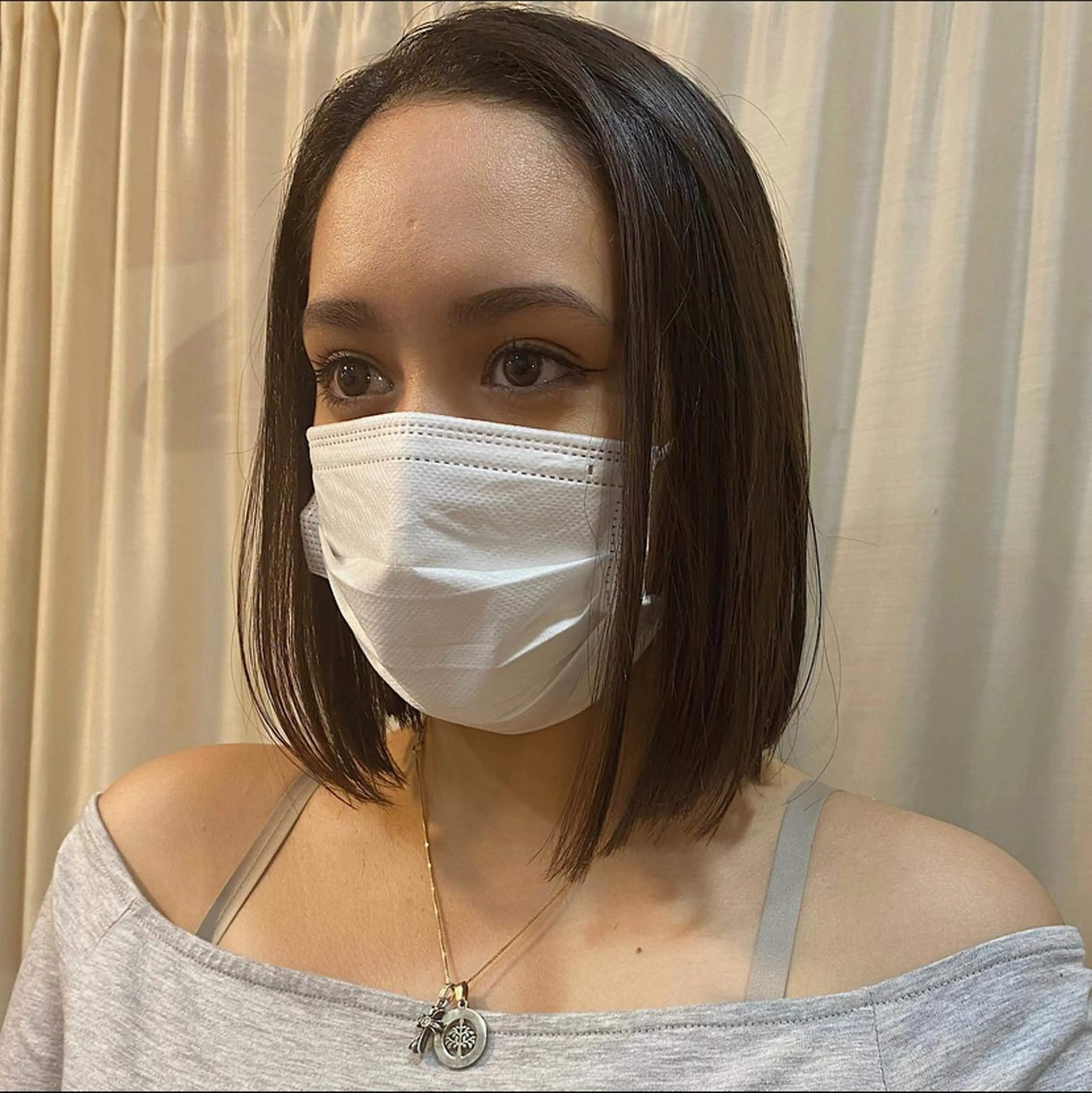 ミディアム 縮毛矯正 【pejite】 Hinanoのヘアスタイル