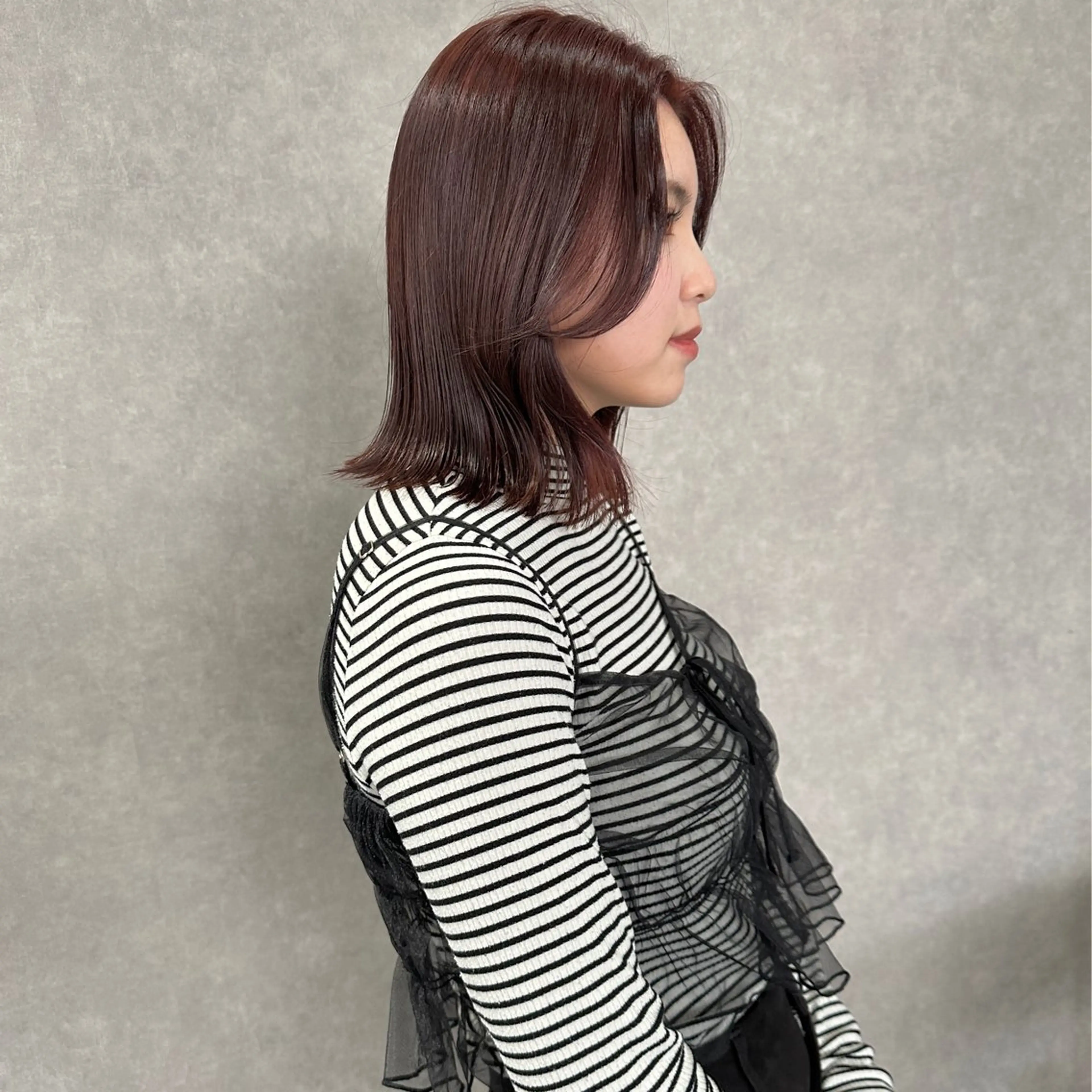 ミディアム カラー ヘアカラー はちすか るかのヘアスタイル