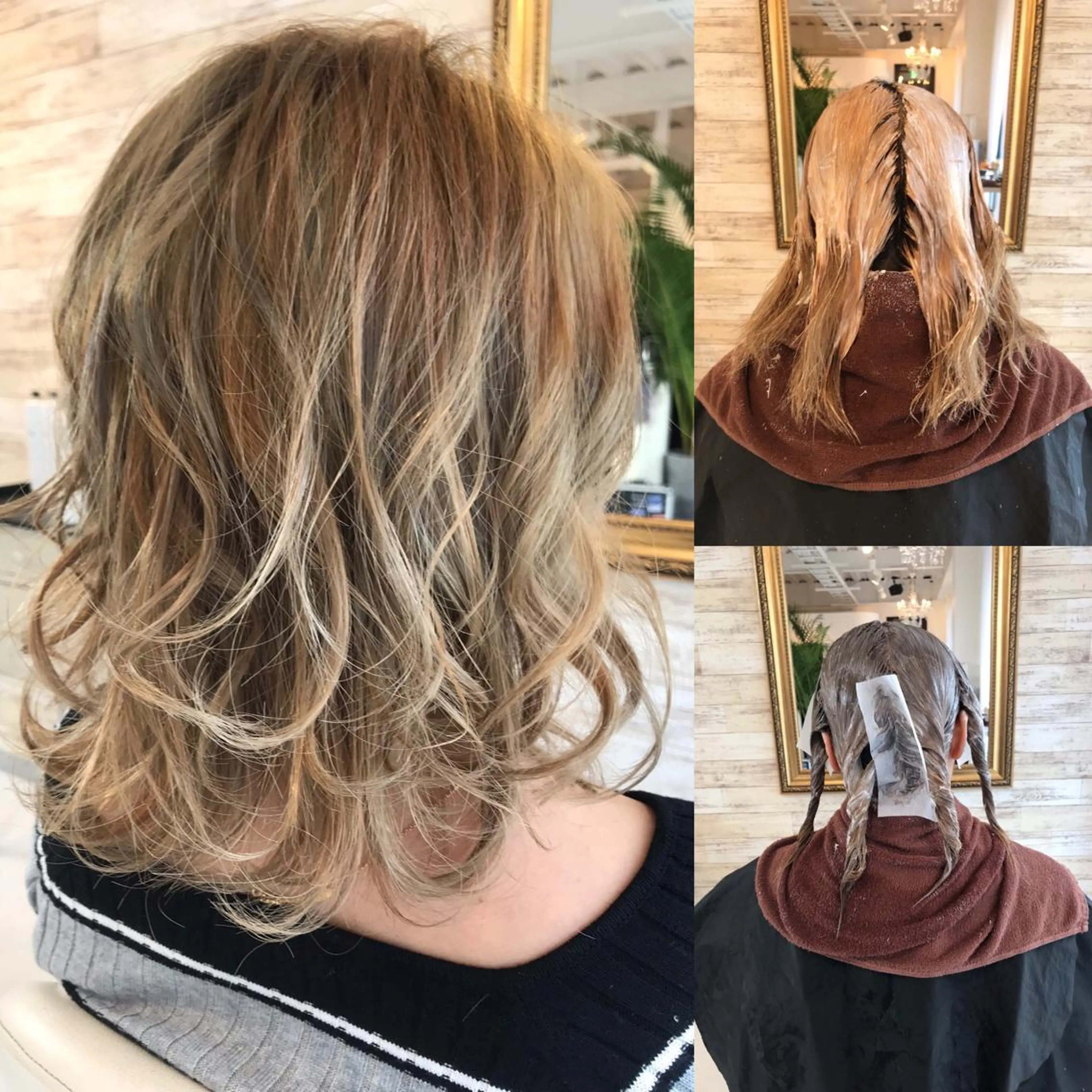 ミディアム カラー ブリーチ グレージュ カット ヘアカラー トリートメント MARDI GRAS 蘭丸のヘアスタイル