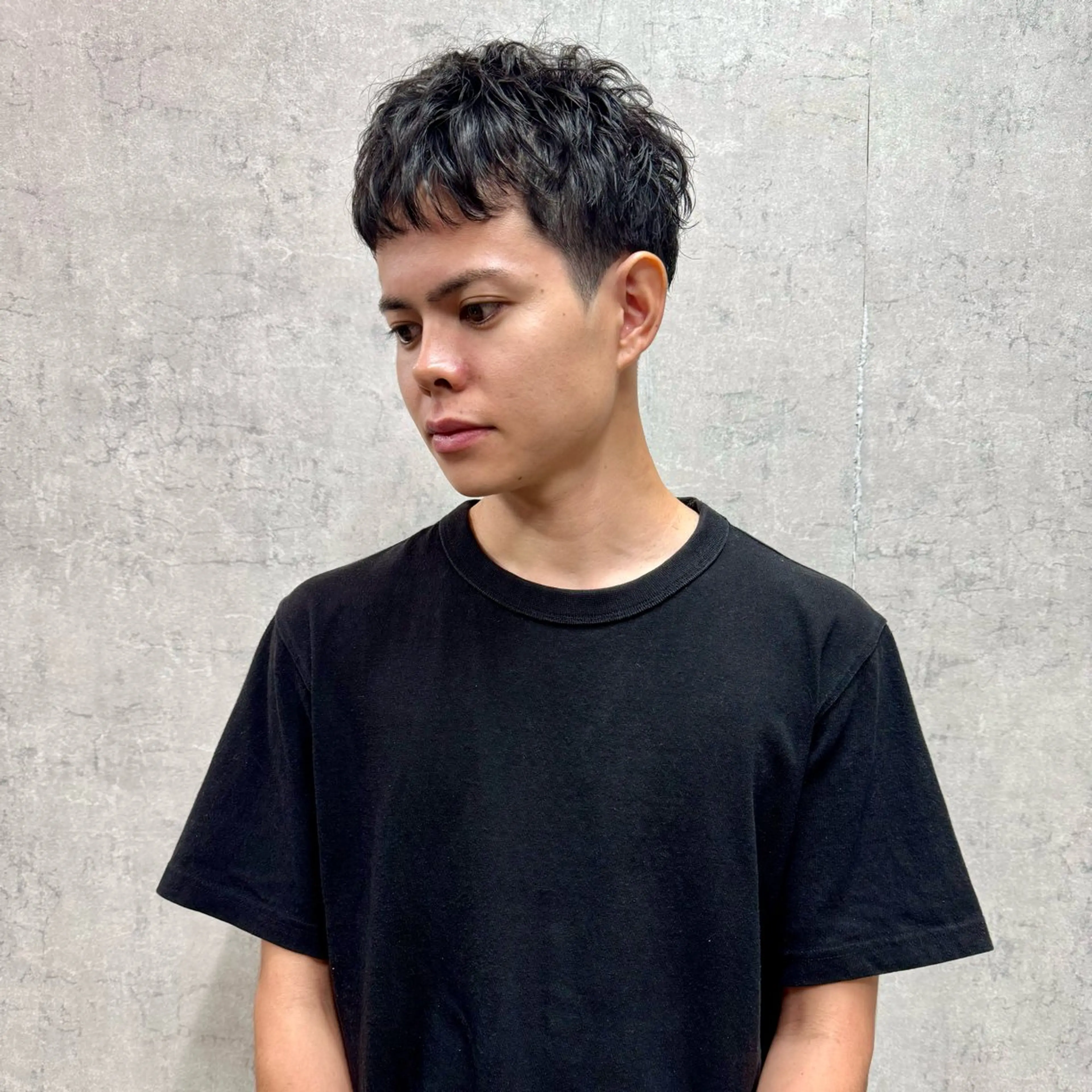 ショート パーマ メンズ アップバング メンズ就活ヘア メンズパーマ メンズショート スパイキーショート カット パーマ ヘアセット 【池袋/スパイキー ショート】ⓝⓘⓜⓤのヘアスタイル