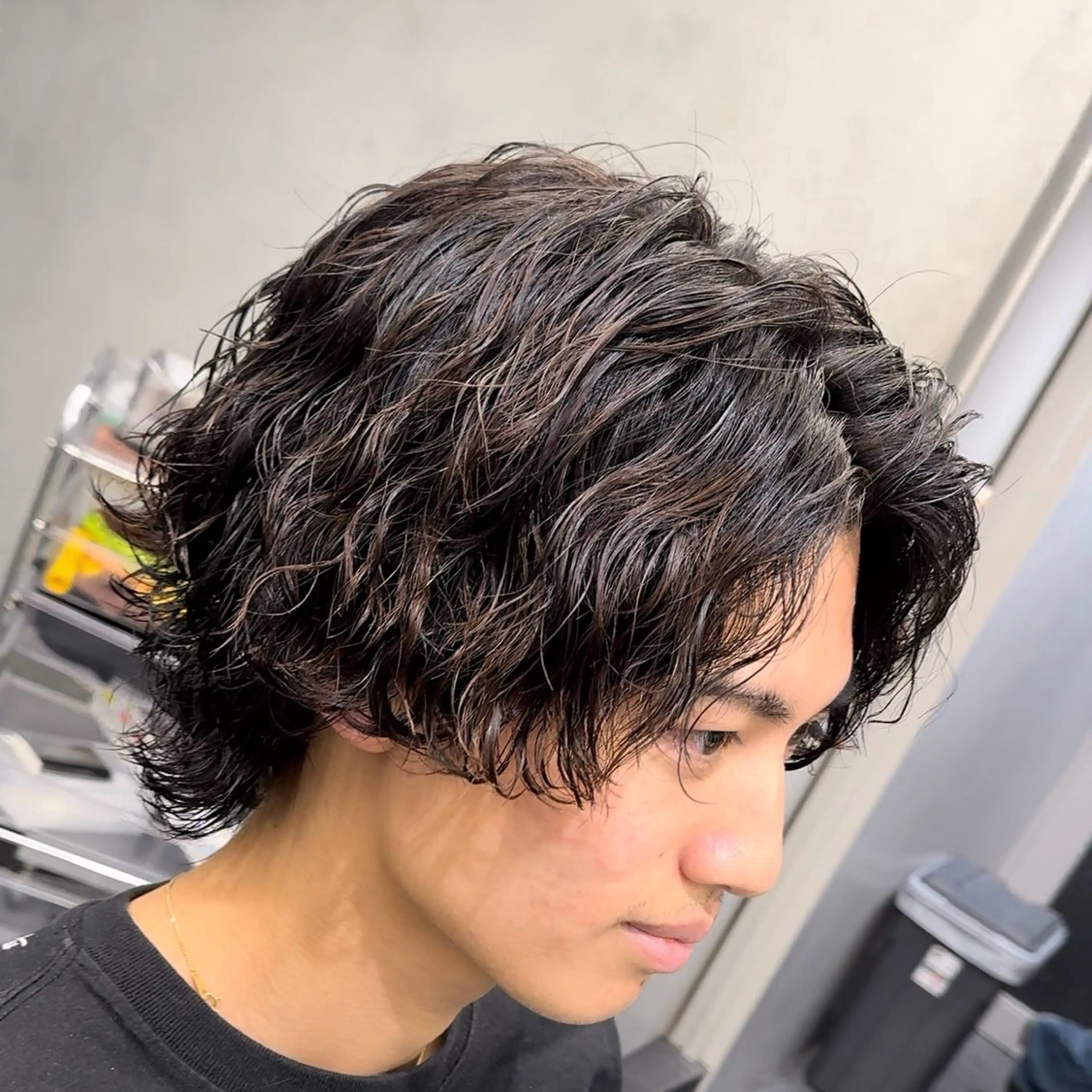 メンズカット➕ウルフパーマ🌀（メニューの写真のようなスタイル）の写真